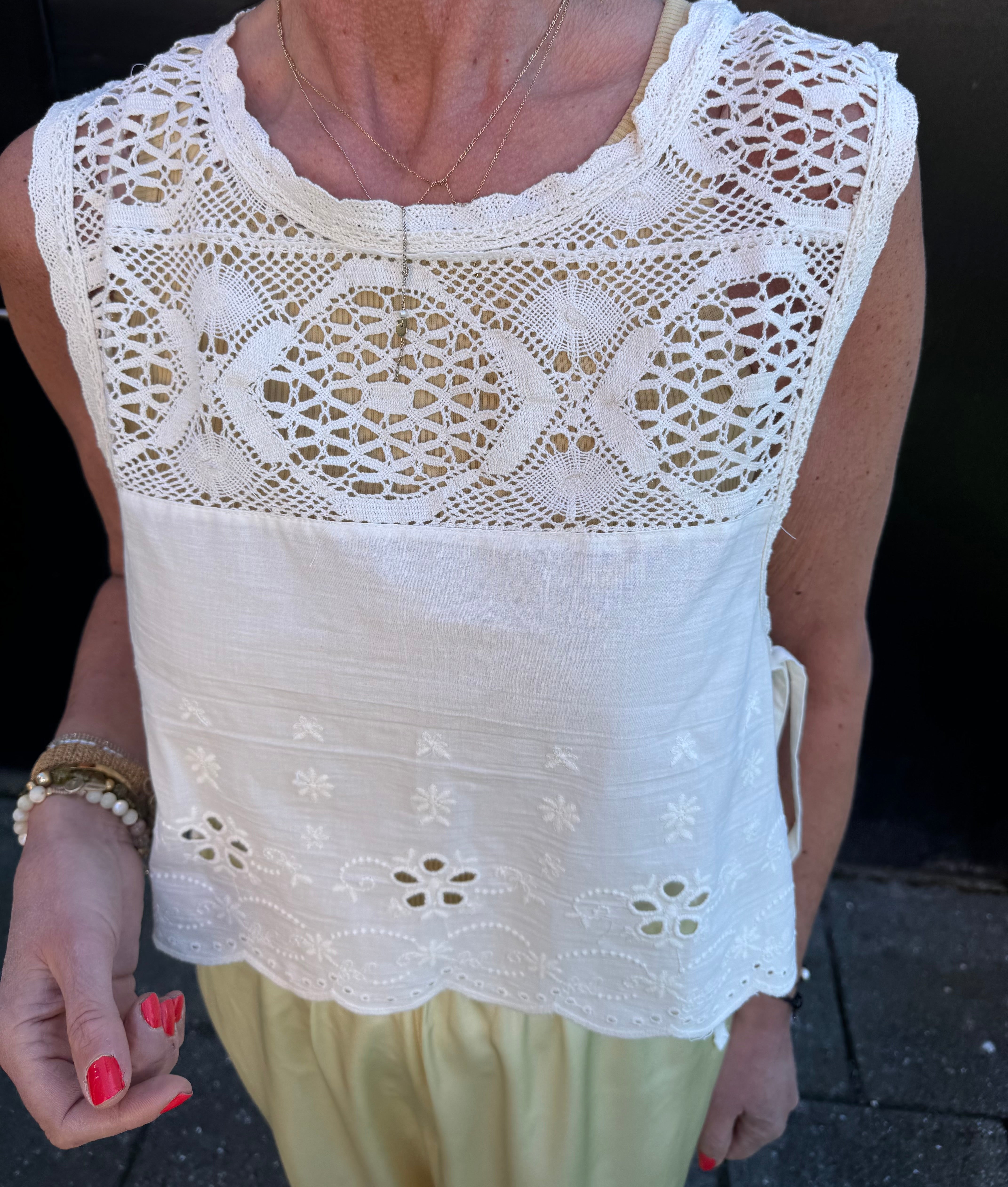 Lollys Laundry Top - PortobelloLL Top LS i Hvid