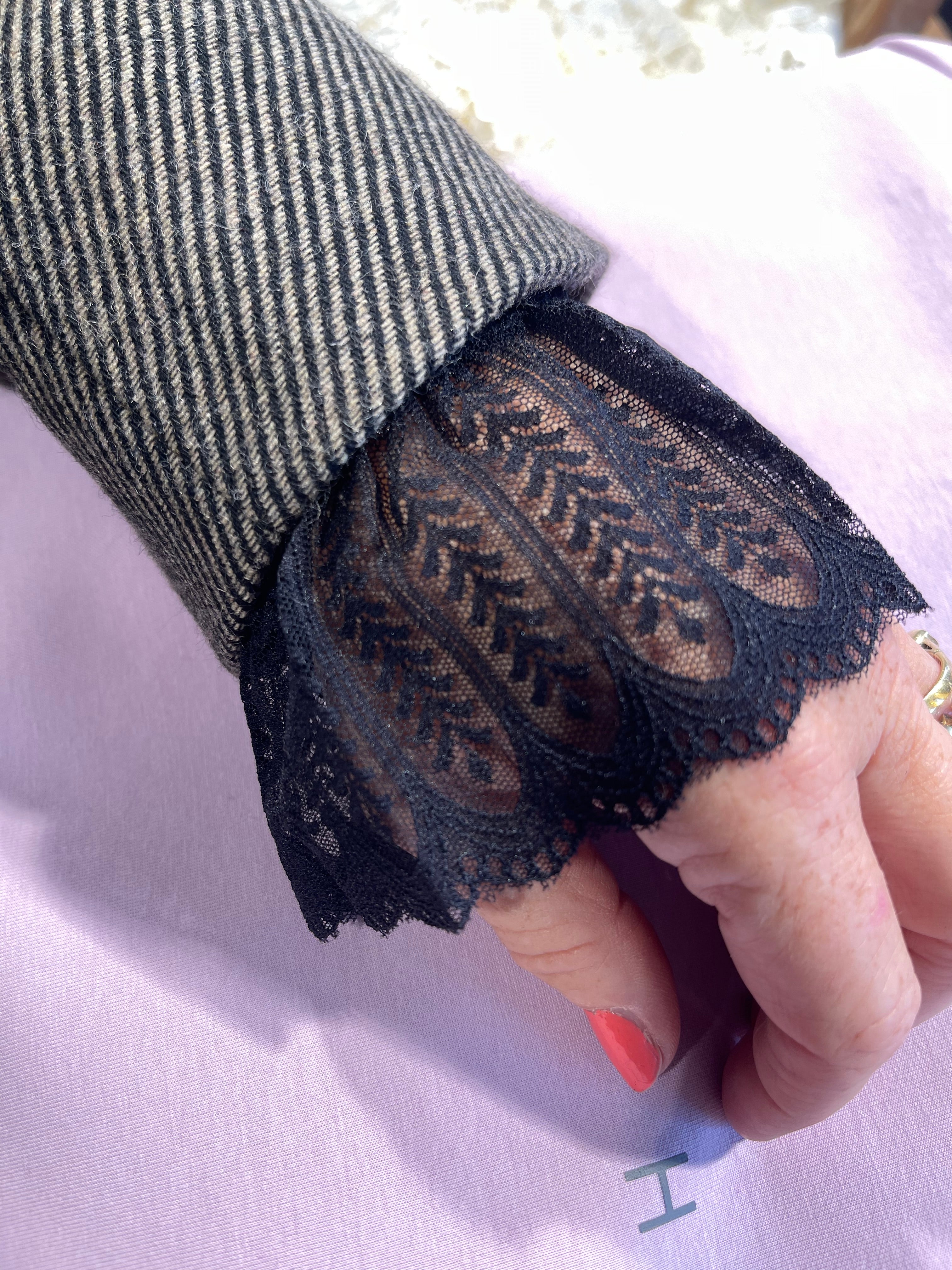Black Colour Handsker - BcReeva Lace Cuufs Handsker i Sort