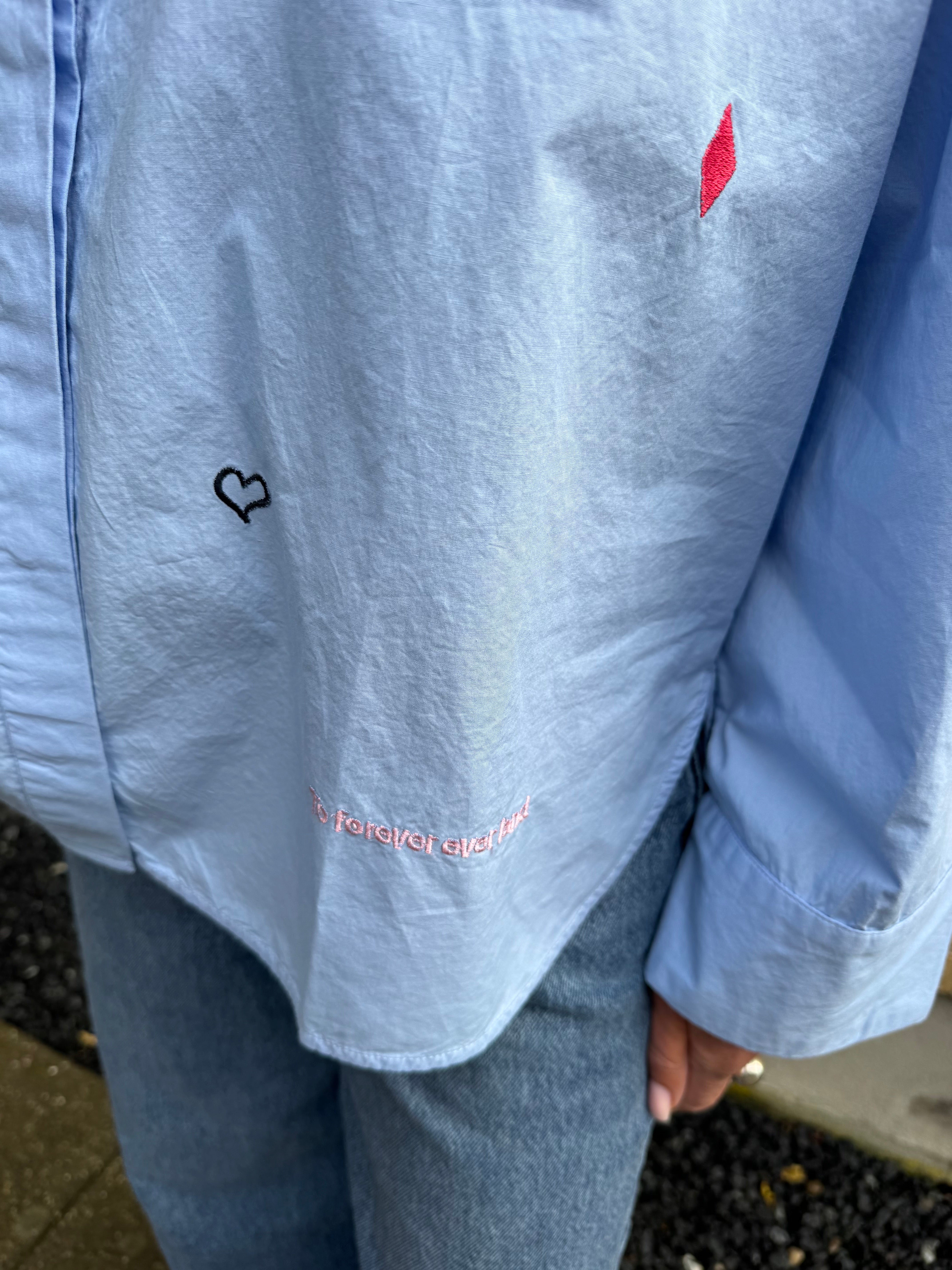 Nümph Skjorte - NuJune Skjorte i Hydrangea Blå