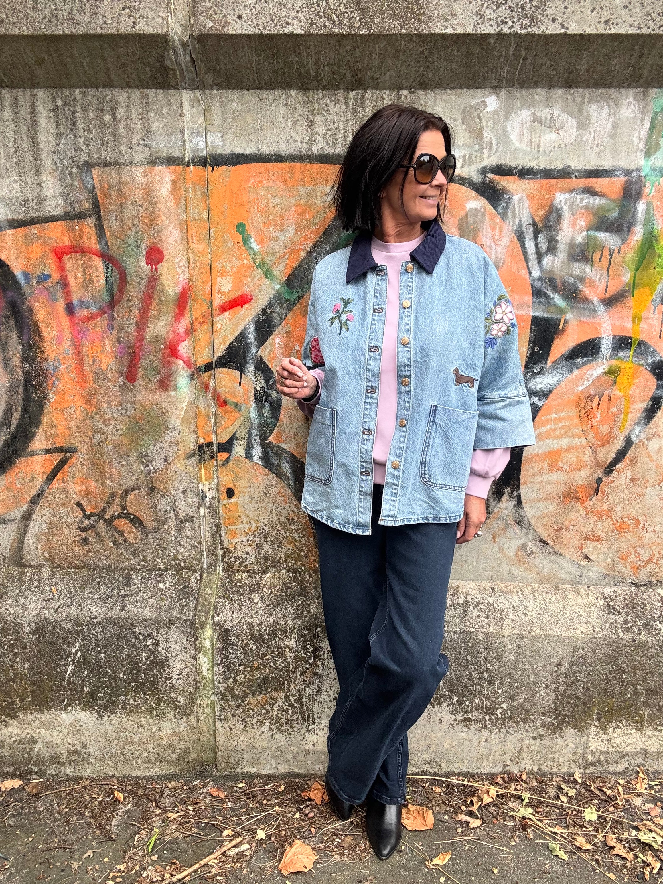 Nümph Jakke - NuDenma Oversize Denim Jakke/skjorte i Medium Blue Denim