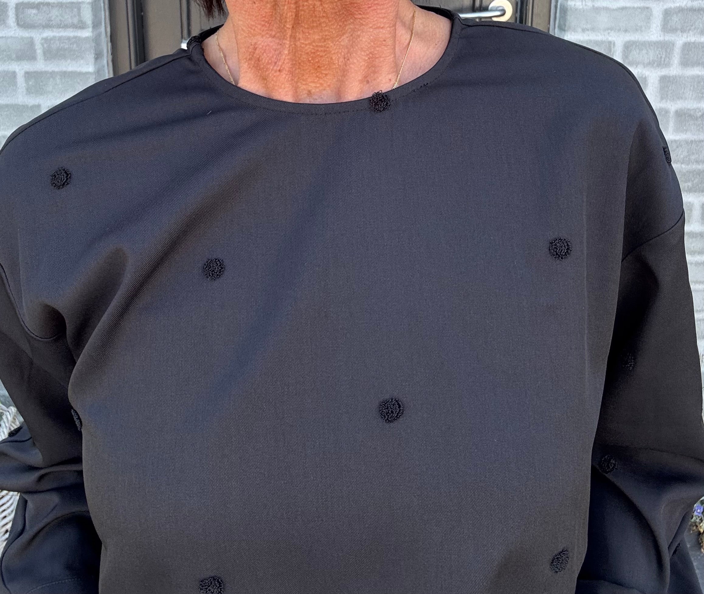 Co´Couture Bluse - CloverCC Dot Bluse i Sort