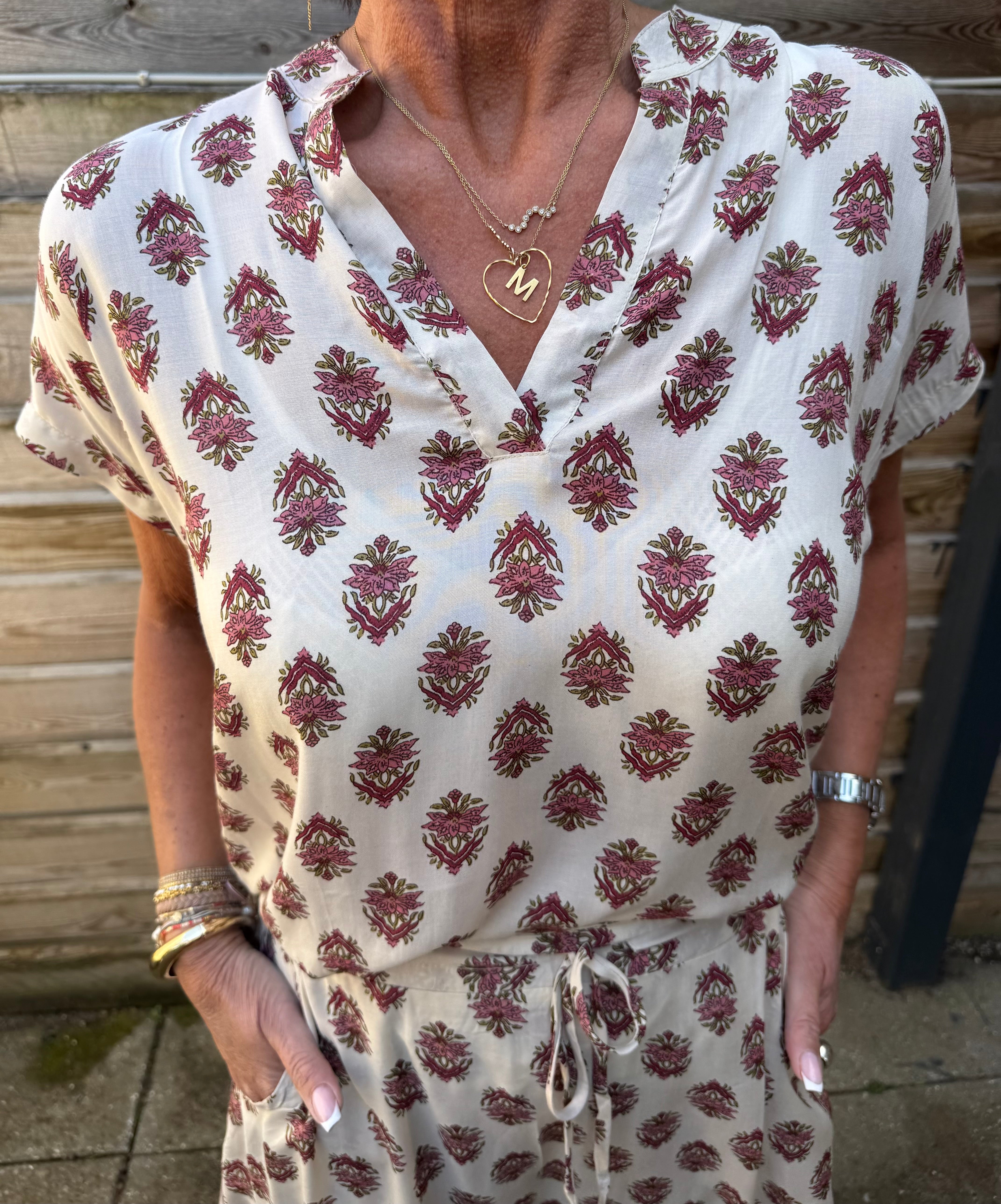 Black Colour Bluse - BcStella SS Bluse i Nobel Rose