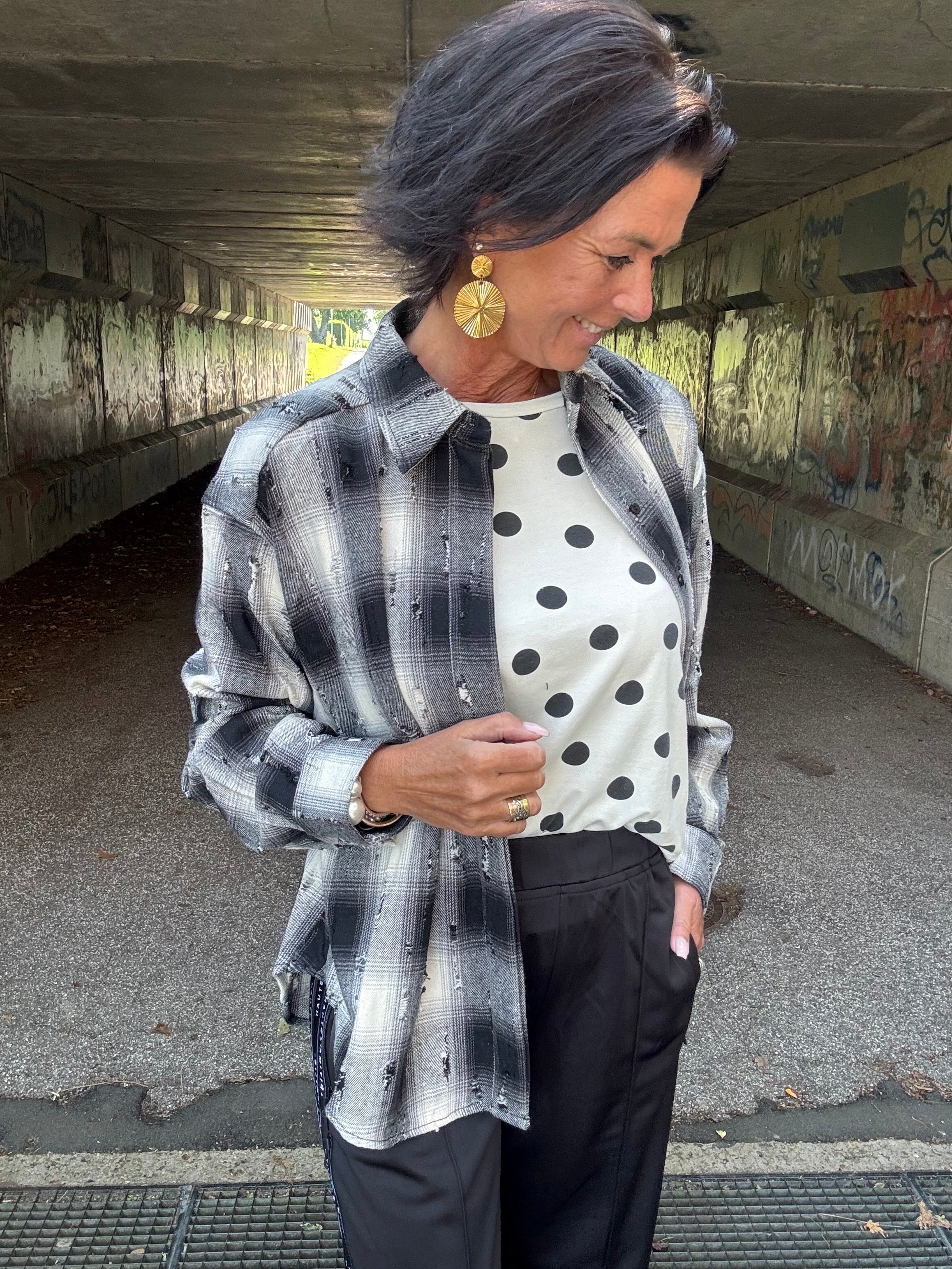 Co´Couture Skjorte - MobyCC Chech Skjorte i Sort