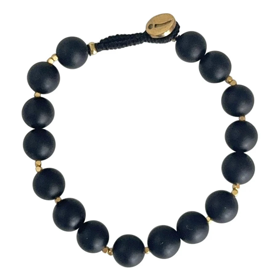 IBU Jewels Armbånd - BOA Big Bo Armbånd i Onyx Mat Sort