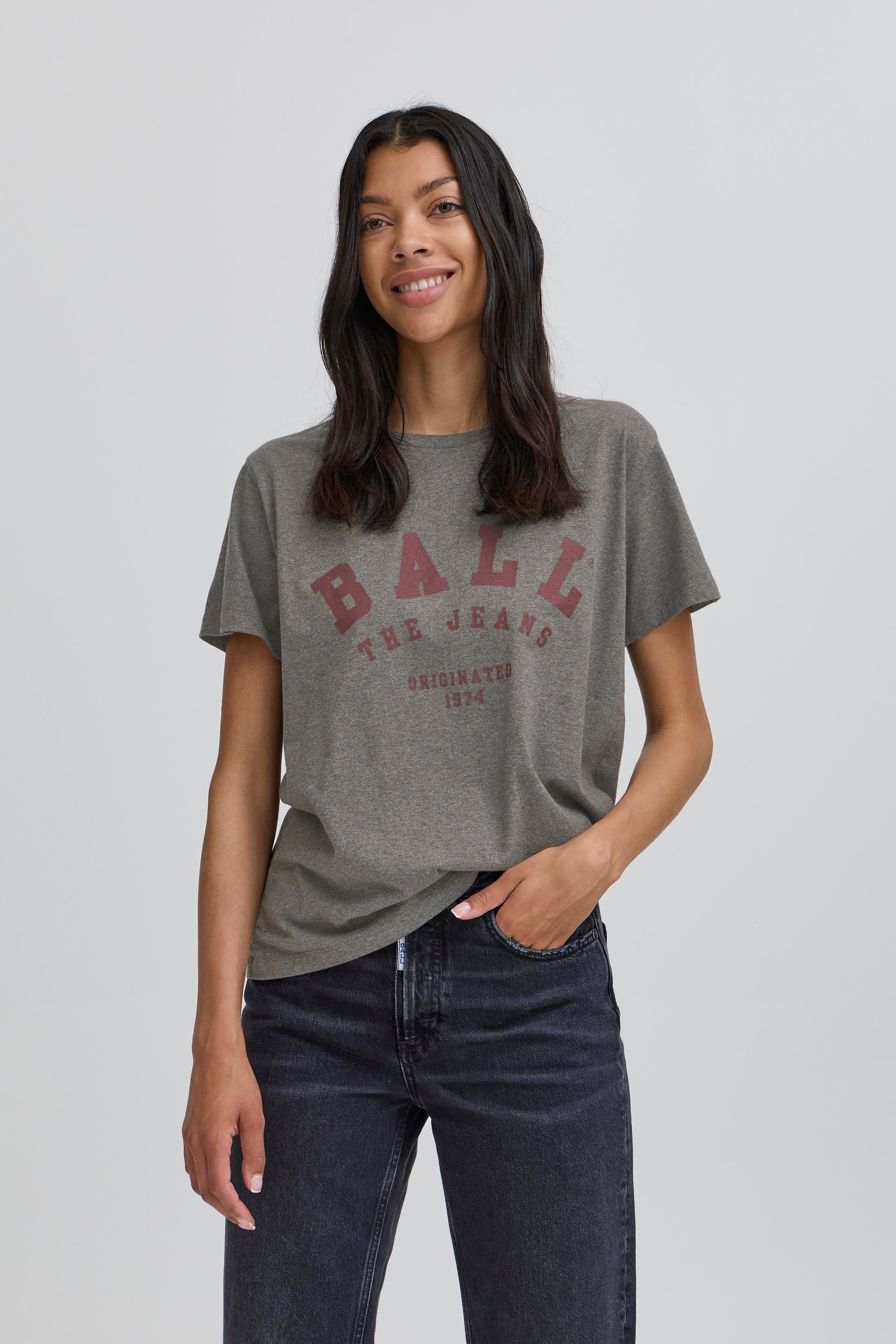 BALL Original T-shirt - BaMaldini T-shirt i Dark Grey Melange