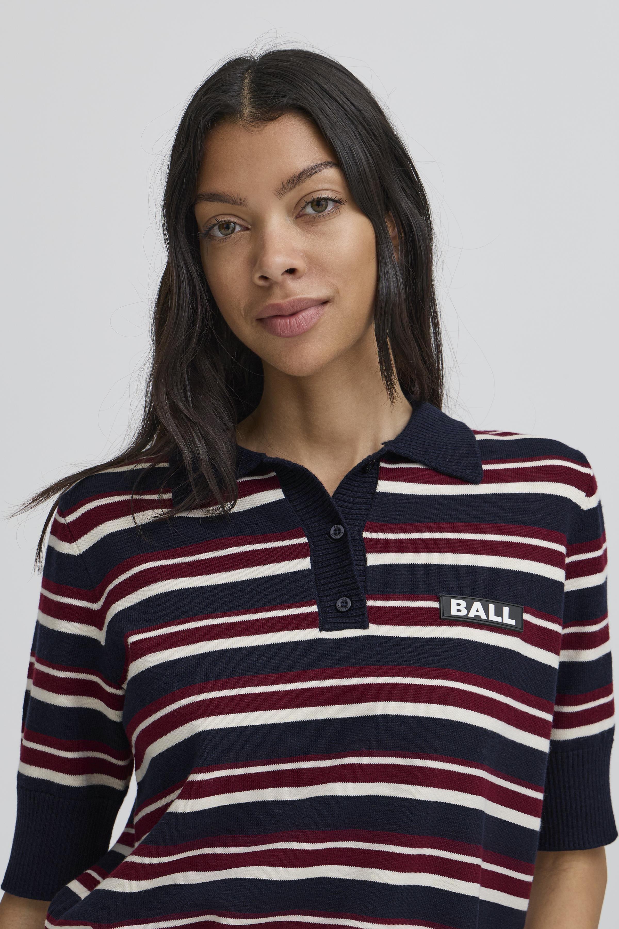 BALL Original Polo - BaMarietta Knit SL Polo i Sky Captain