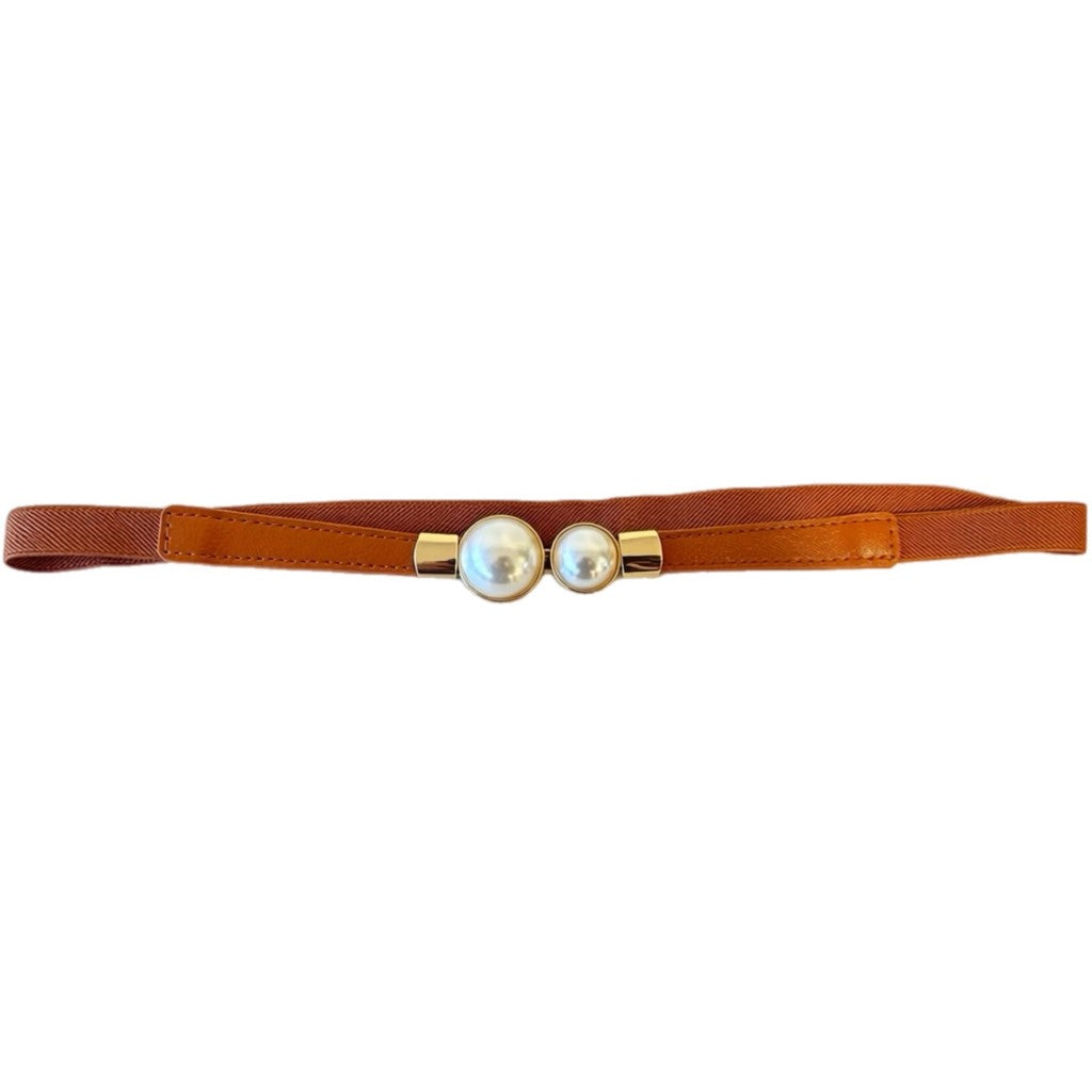 Tim & Simonsen Bælte - Haze Elastik Bælte i Cognac