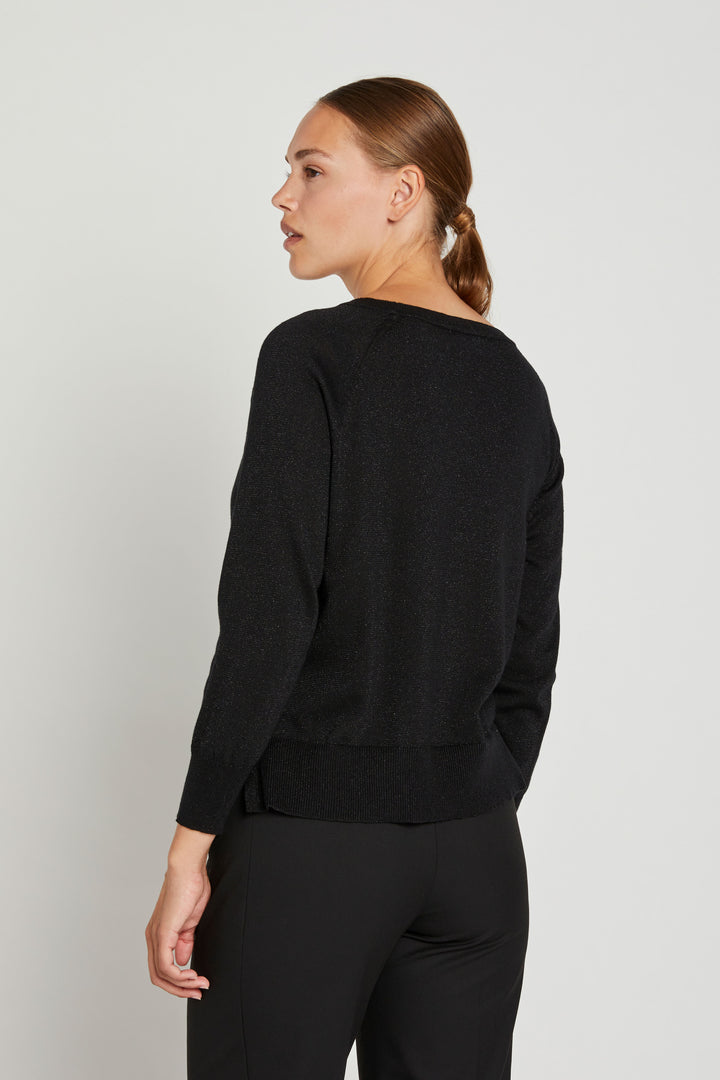 PBO Strik - Bekka Strik Bluse i Sort