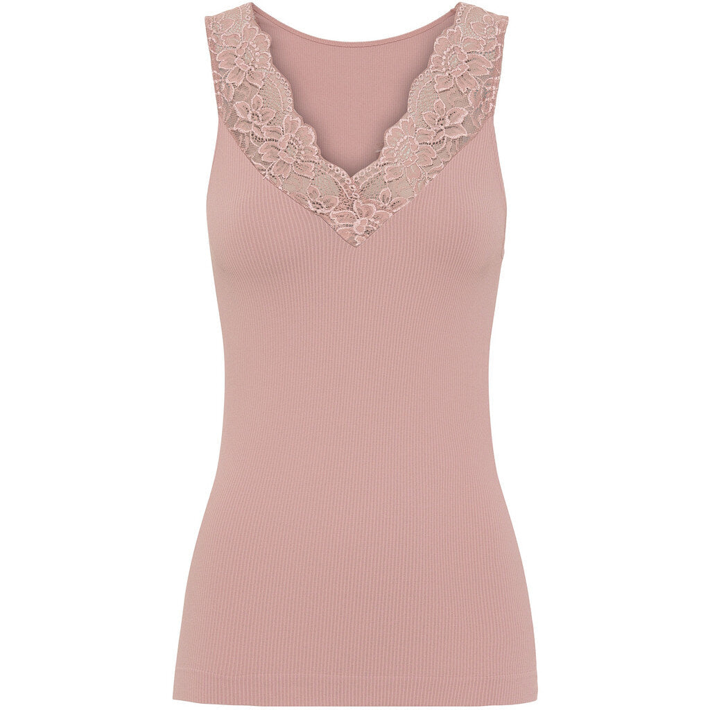 Tim & Simonsen Top - Belen V-Lace Top i Rose Antico