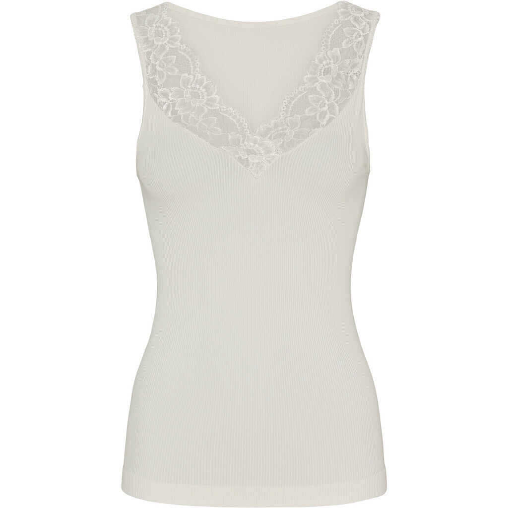 Tim & Simonsen Top - Belen V-Lace Top i Ivory