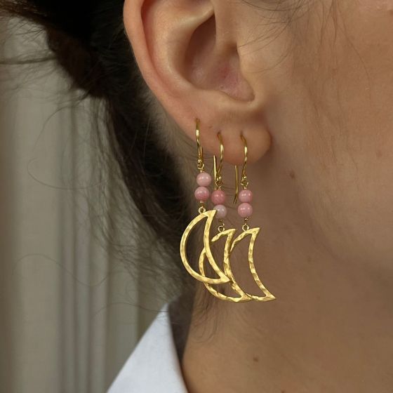 Stine A Ørering - Bella Moon Ørering Med Coral Sten