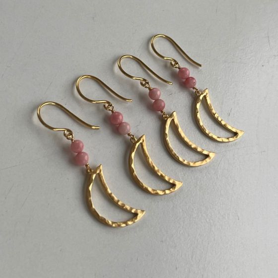 Stine A Ørering - Bella Moon Ørering Med Coral Sten