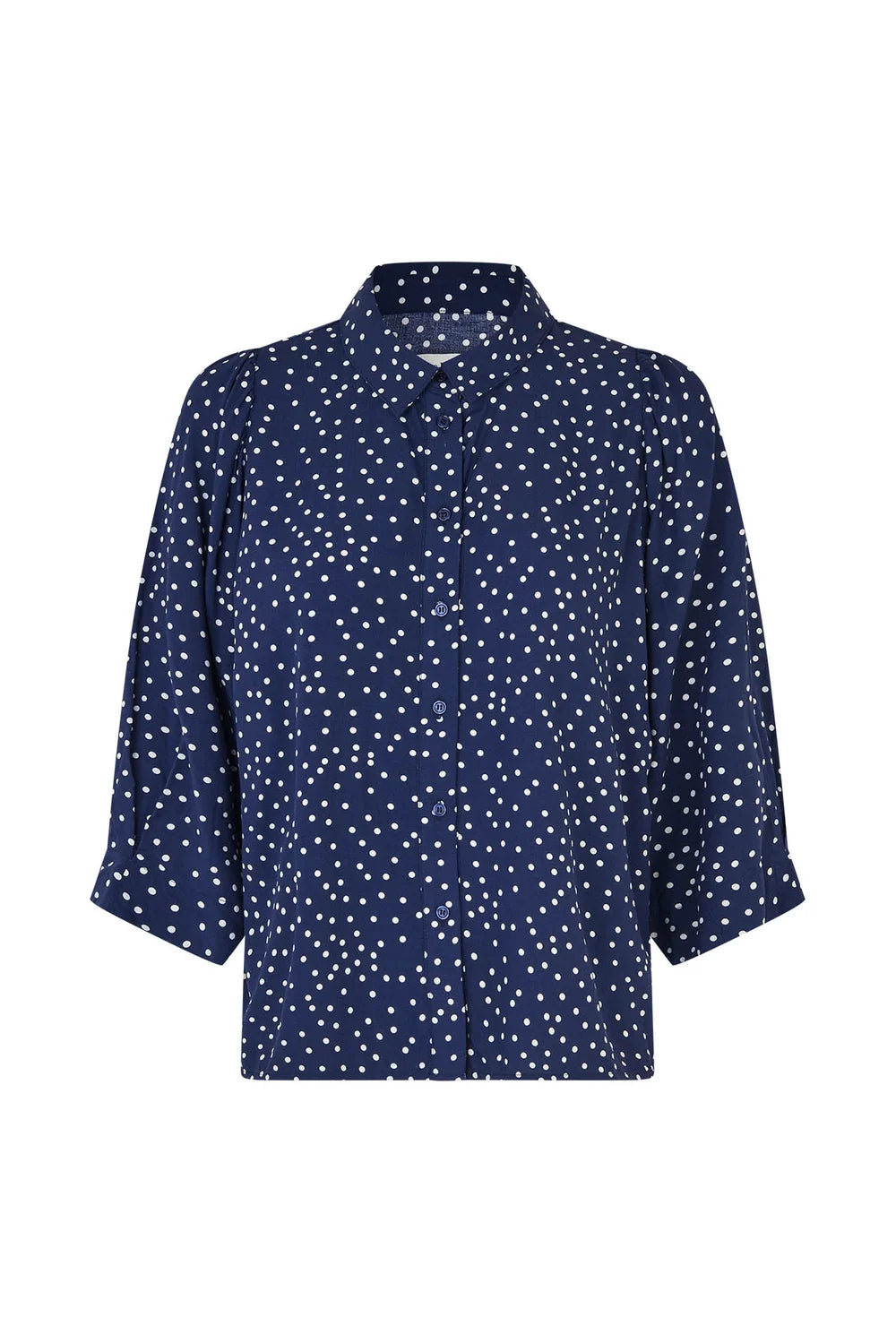 Lollys Laundry Skjorte - BonoLL Skjorte i Dark Navy White Dots