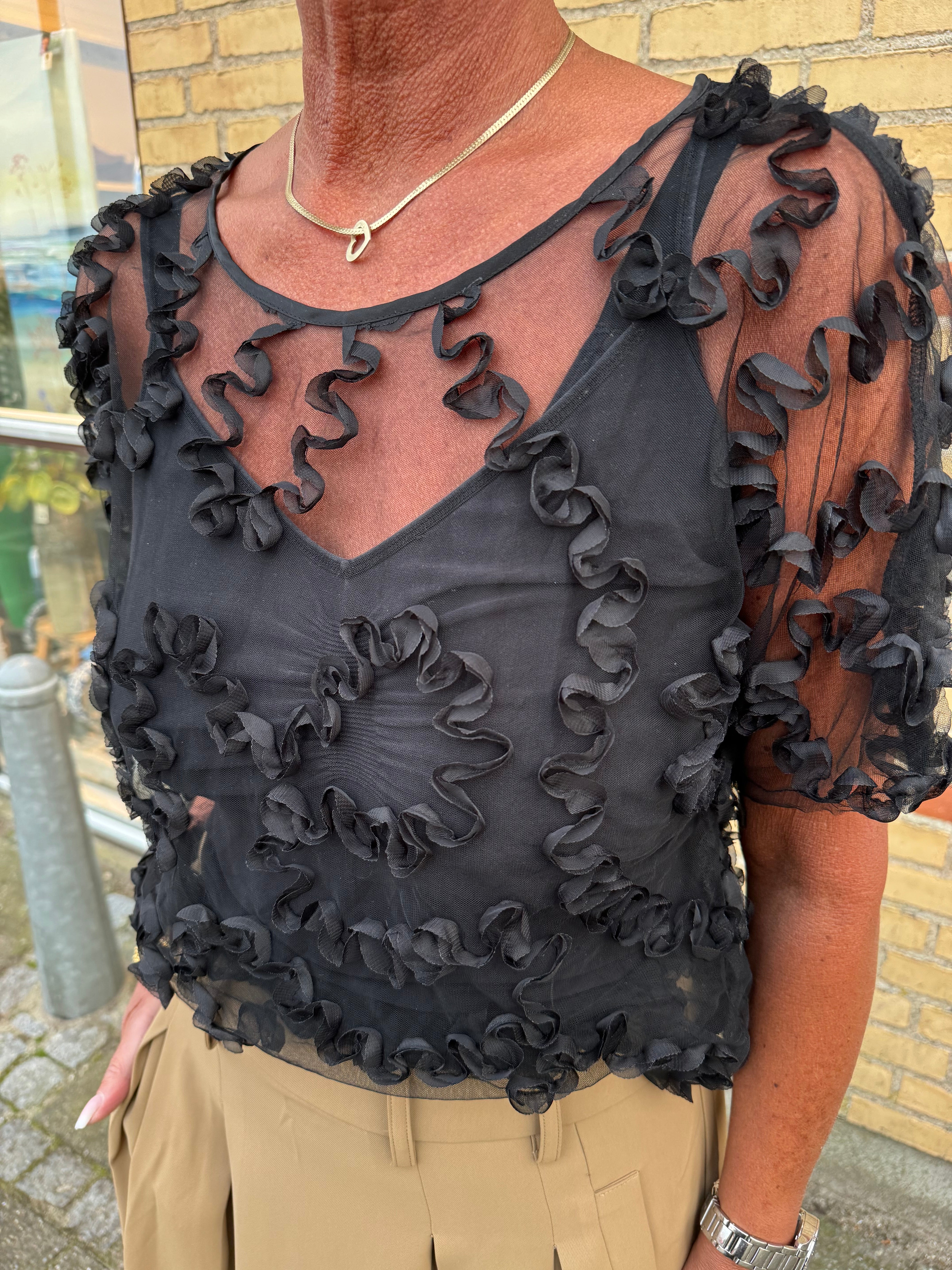 Black Colour Bluse - BcSwirl Bluse i Sort