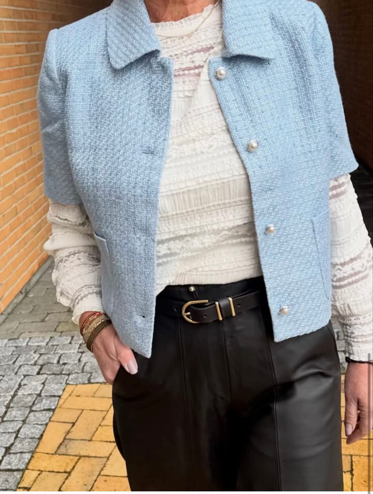 Garcia Bluse - 260010 Blonde Bluse i Ecru