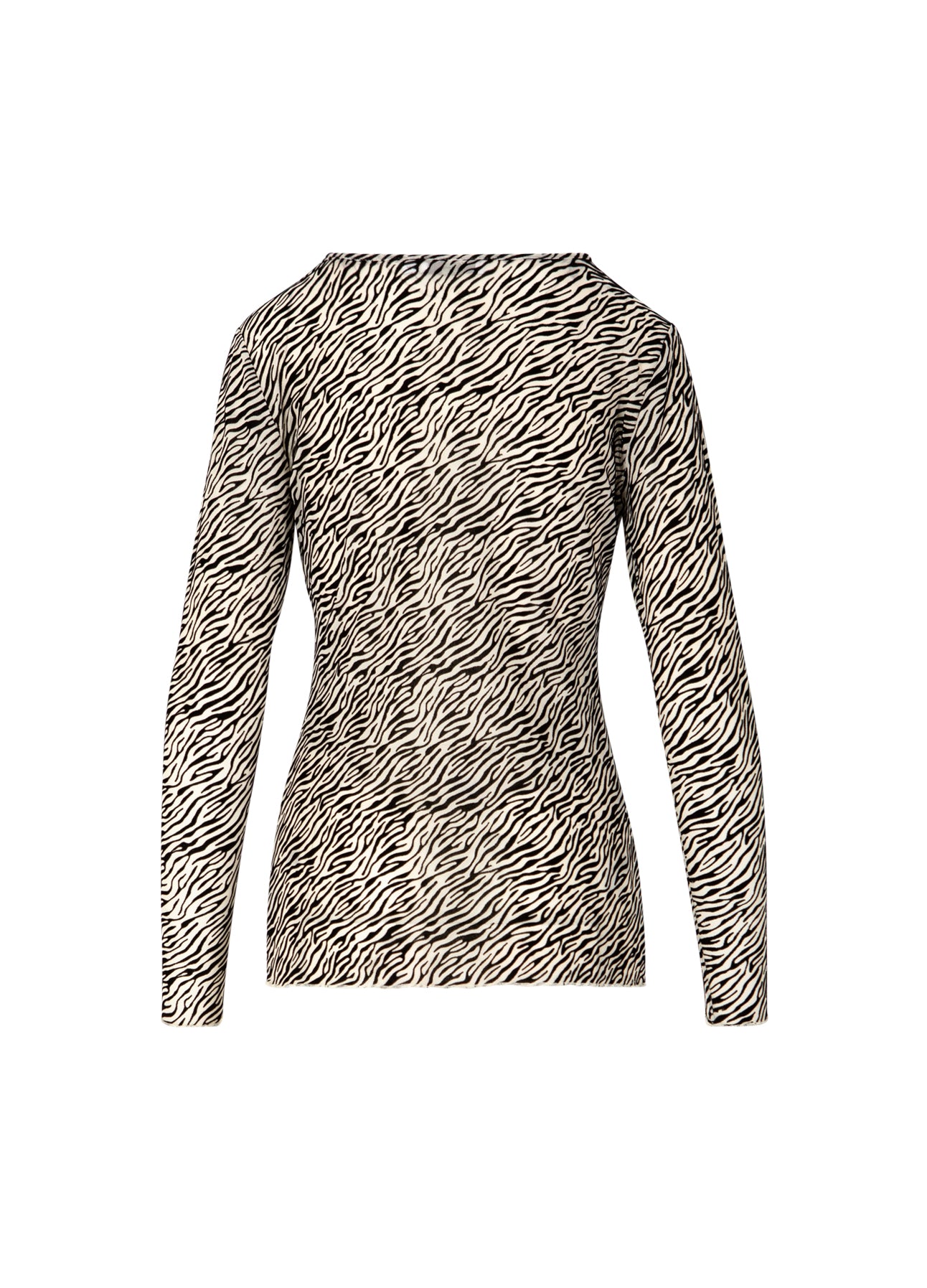 Coster Copenhagen Bluse - CC Heart Eve Mesh Bluse i Cream Zebra