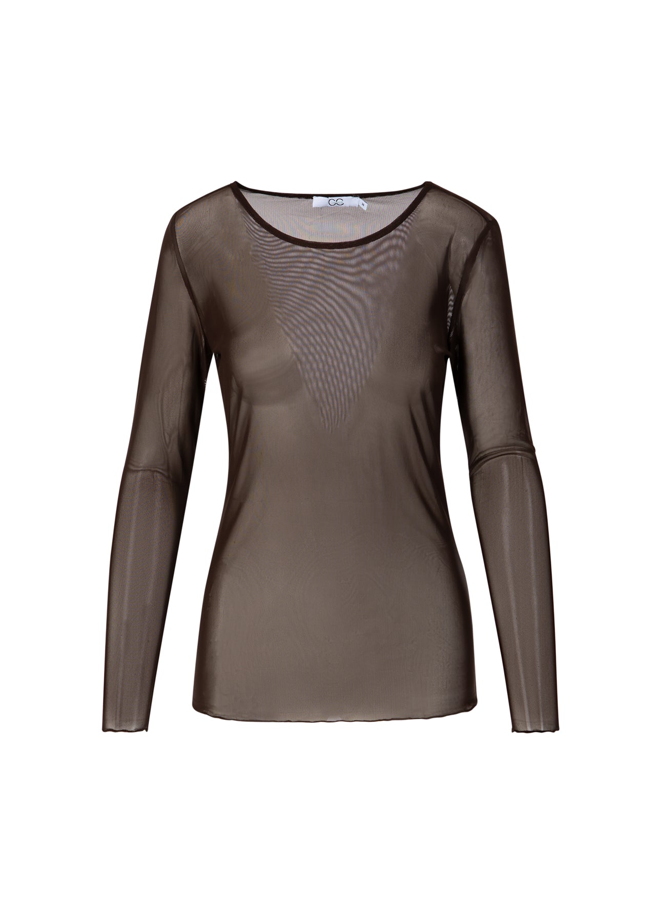 Coster Copenhagen Bluse - CC-Heart Eve Mesh Bluse i Chocolate Browm