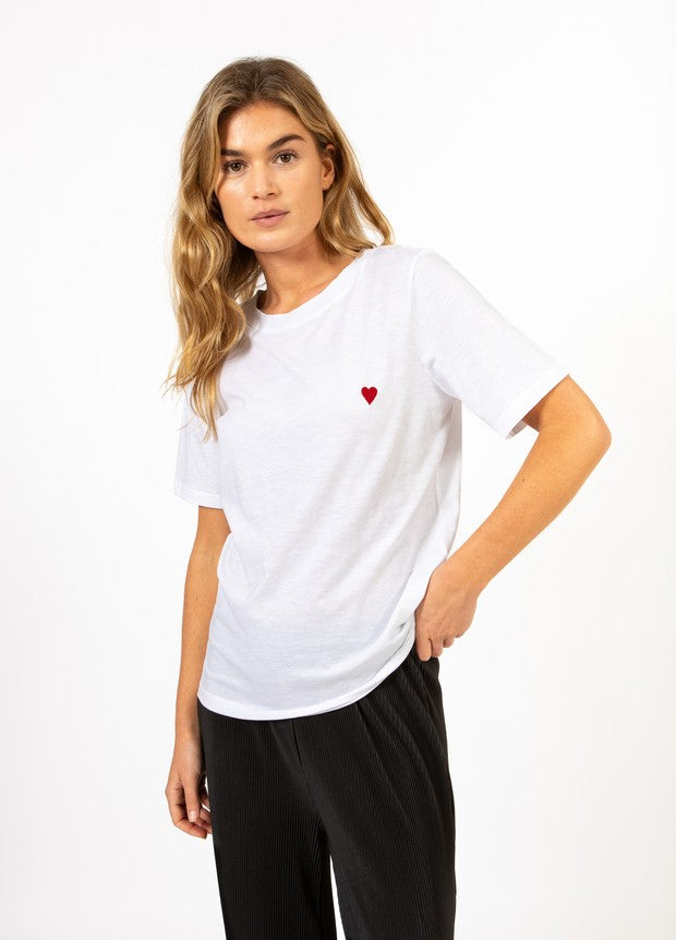 Coster Copenhagen T-shirt - CC-Heart Kiss T-shirt i Hvid