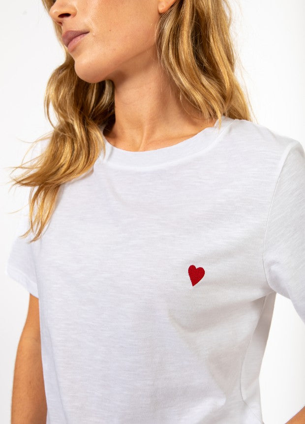 Coster Copenhagen T-shirt - CC-Heart Kiss T-shirt i Hvid