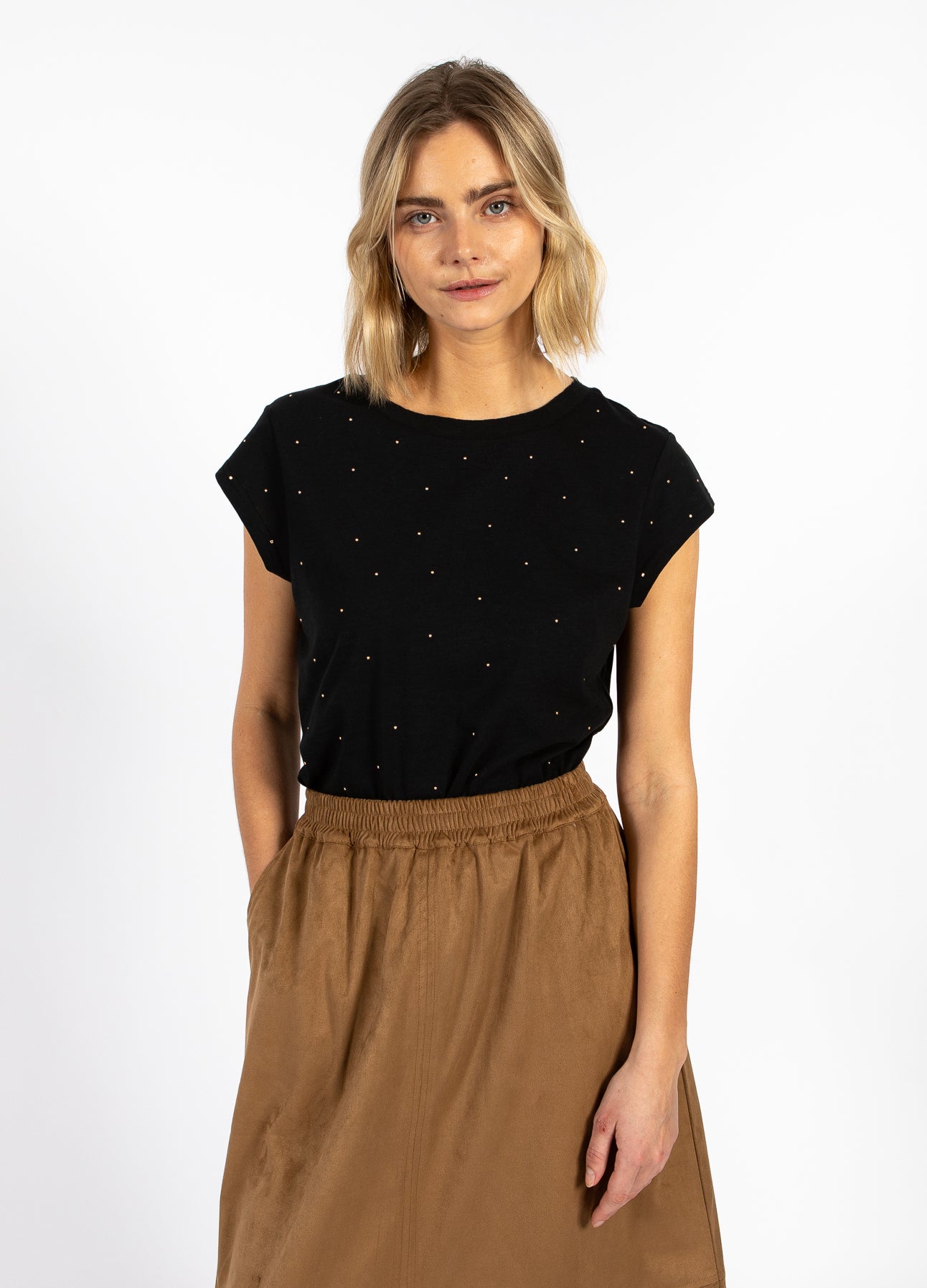Coster Copenhagen T-shirt - CCC Heart Stud T-shirt i Sort