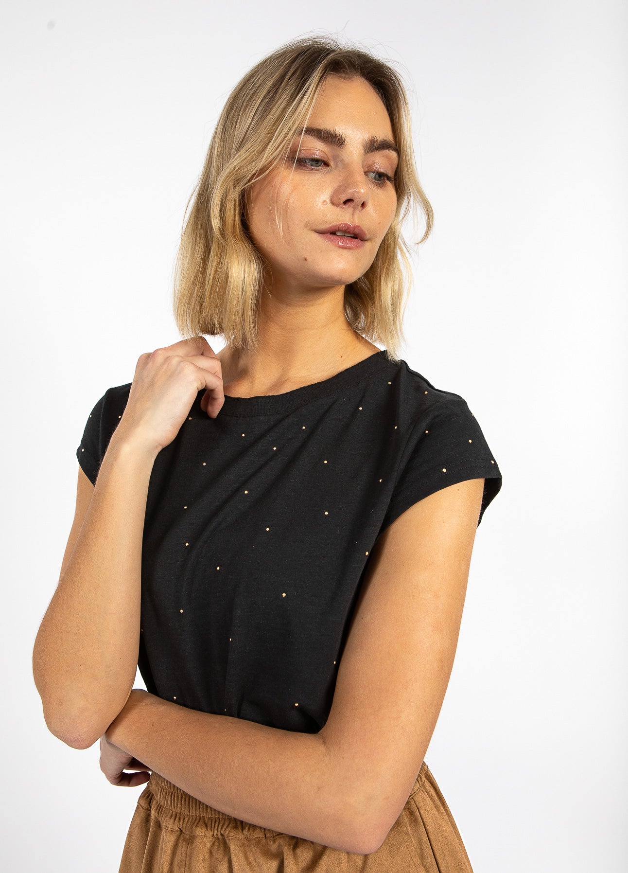 Coster Copenhagen T-shirt - CCC Heart Stud T-shirt i Sort