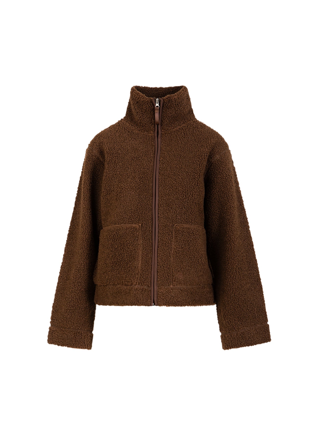 Coster Copenhagen Sweater - CC Heart Jamie Fleece Zip Sweater i Chocolate Brown