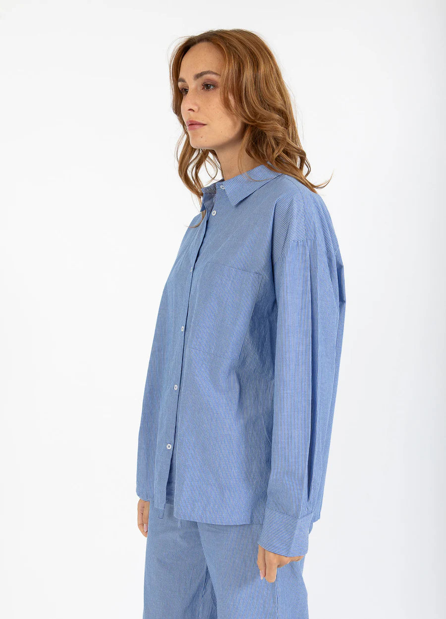 Coster Copenhagen Skjorte - CC Heart Emmie Skjorte i Blue Stripe