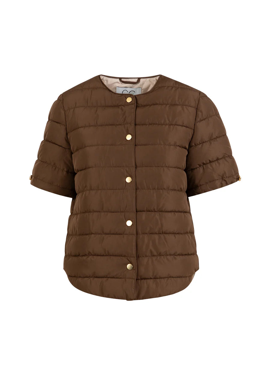 Coster Copenhagen Jakke - CC Heart Asta Quiltet Kort Ærmet Jakke i Chocolate Brown