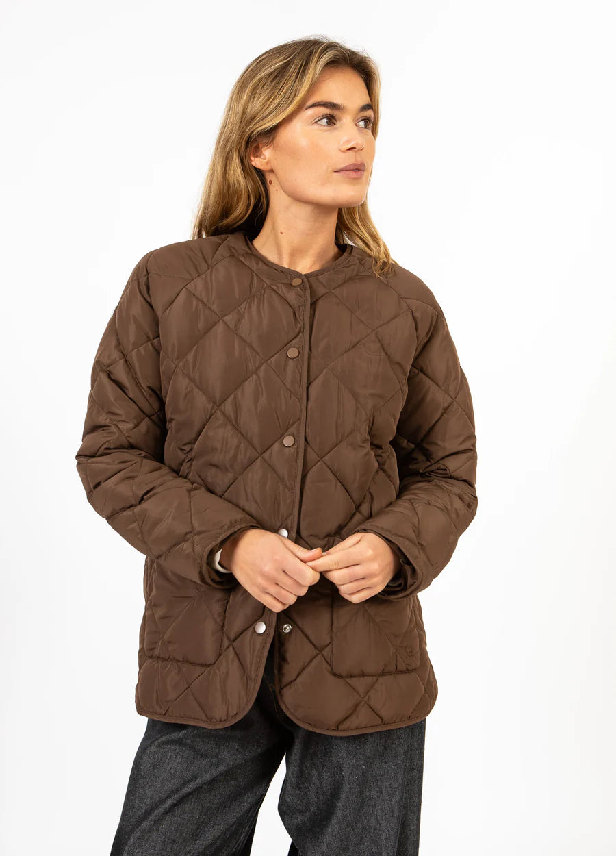 Coster Copenhagen Jakke - CC Heart Asta Quiltet Jakke i Chocolate Brown