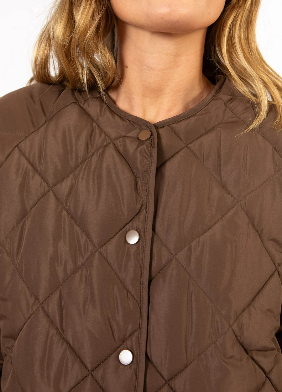 Coster Copenhagen Jakke - CC Heart Asta Quiltet Jakke i Chocolate Brown