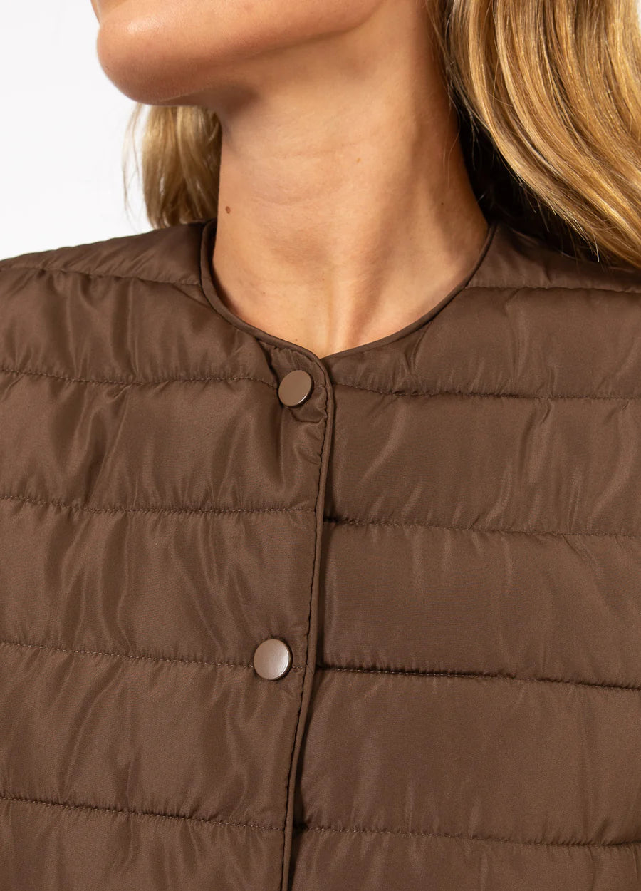 Coster Copenhagen Vest - CC Heart Asta Quiltet Vest i Chocolate Brown