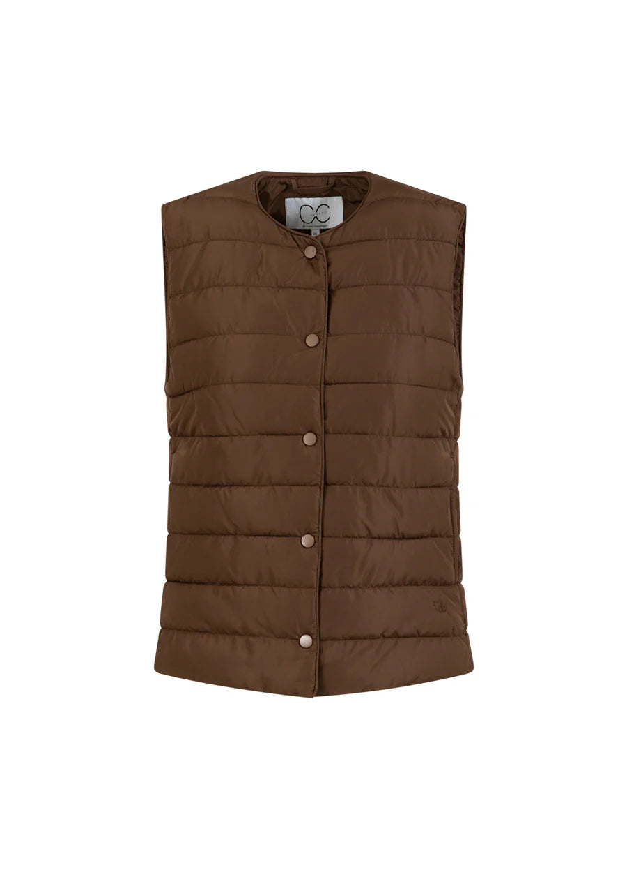 Coster Copenhagen Vest - CC Heart Asta Quiltet Vest i Chocolate Brown