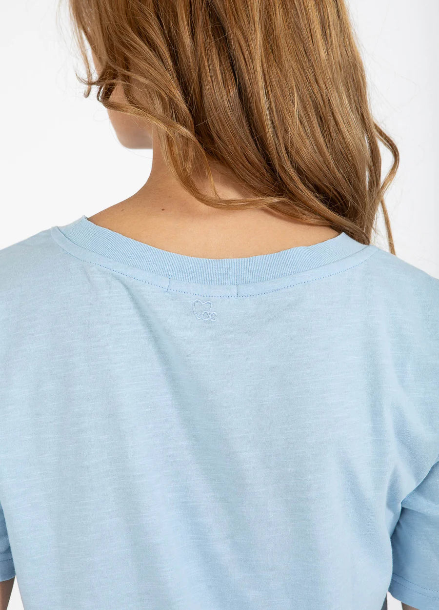Coster Copenhagen T-shirt - CC-Heart Reguler T-shirt Rund Hals i Powder Blue