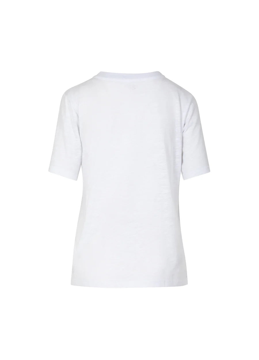 Coster Copenhagen T-shirt - 1505 Smile T-shirt i Hvid Med Pink Smiley