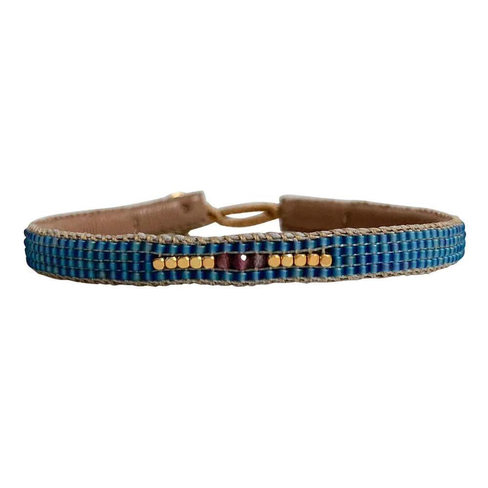 IBU Jewels Armbånd - CH08 Stone LIne Armbånd i Baby Blue