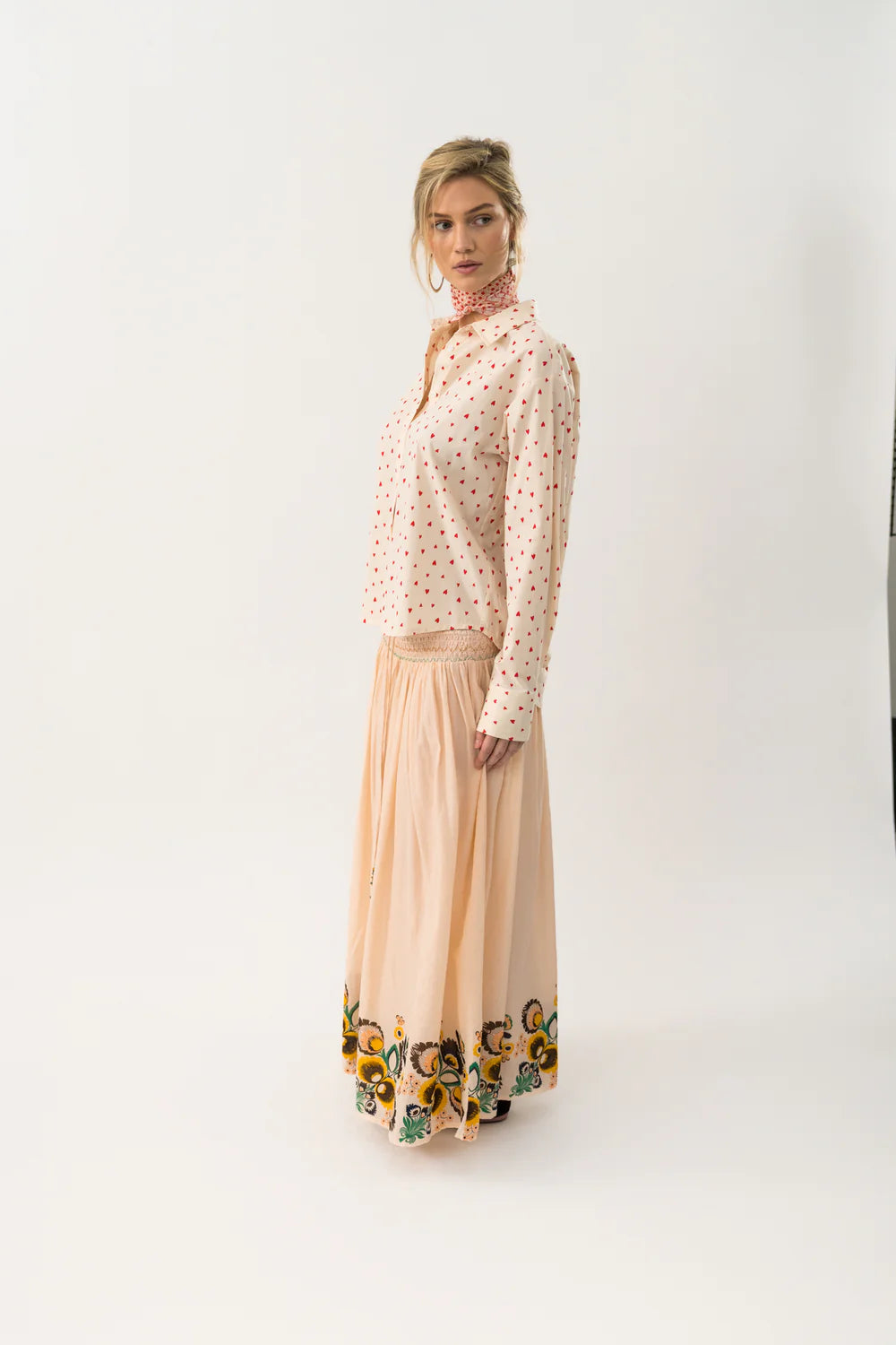 Lollys Laundry Nederdel - CassieLL Maxi Nederdel i Dusty Rose