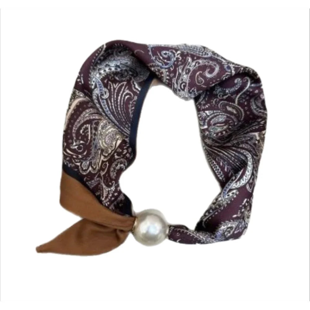 Tim & Simonsen Tørklæde - 467 Chloe Tørklæde Med Magnet Perle i Paisley