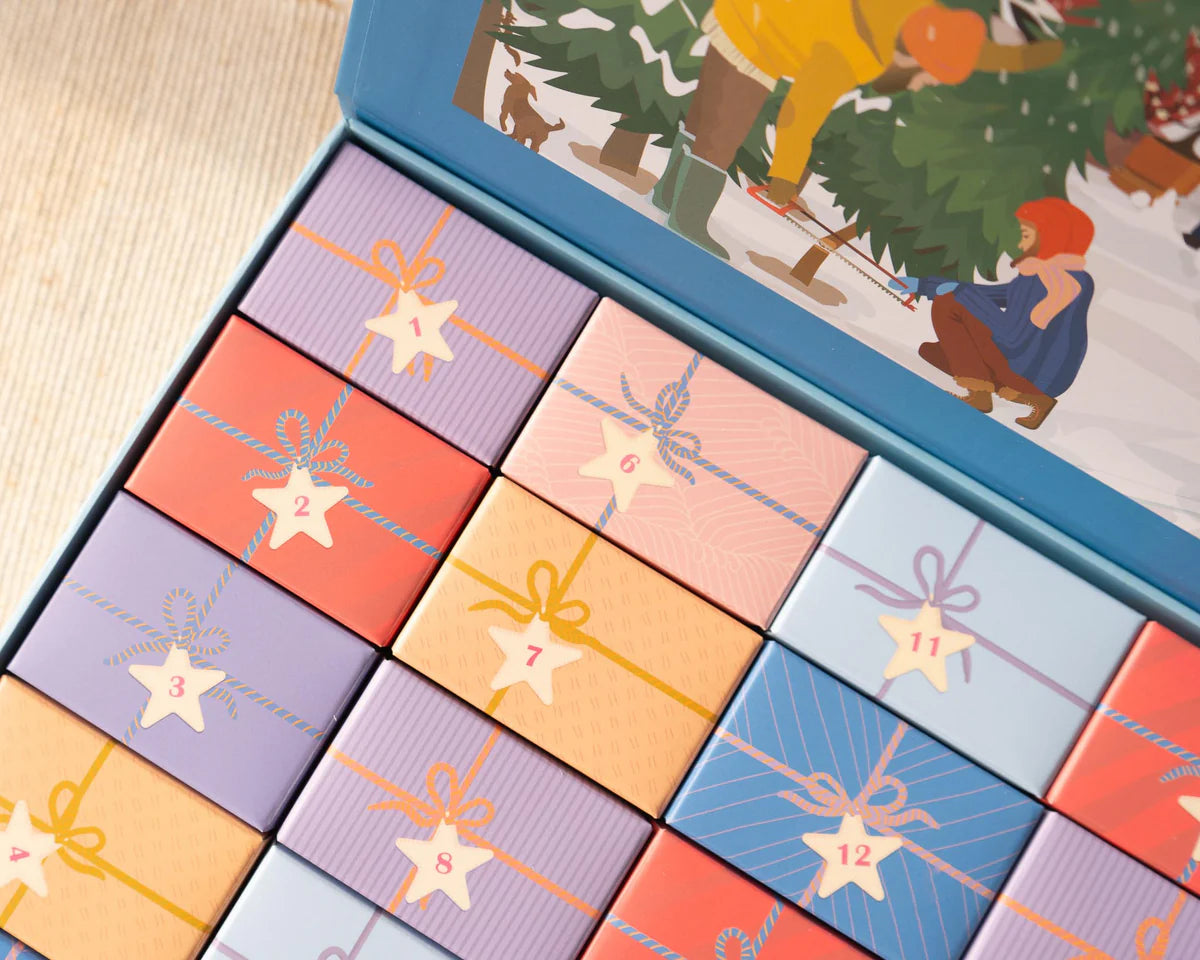 Visse Vasse Puslespil - Christmas Tree & Snowflakes, Kalender Puslespil