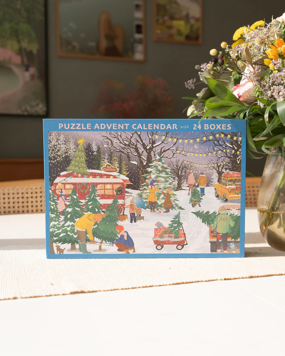 Visse Vasse Puslespil - Christmas Tree & Snowflakes, Kalender Puslespil