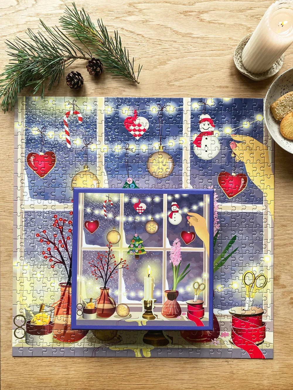 Visse Vasse Puslespil - Christmas Vindue Puslespil 500 Brikker
