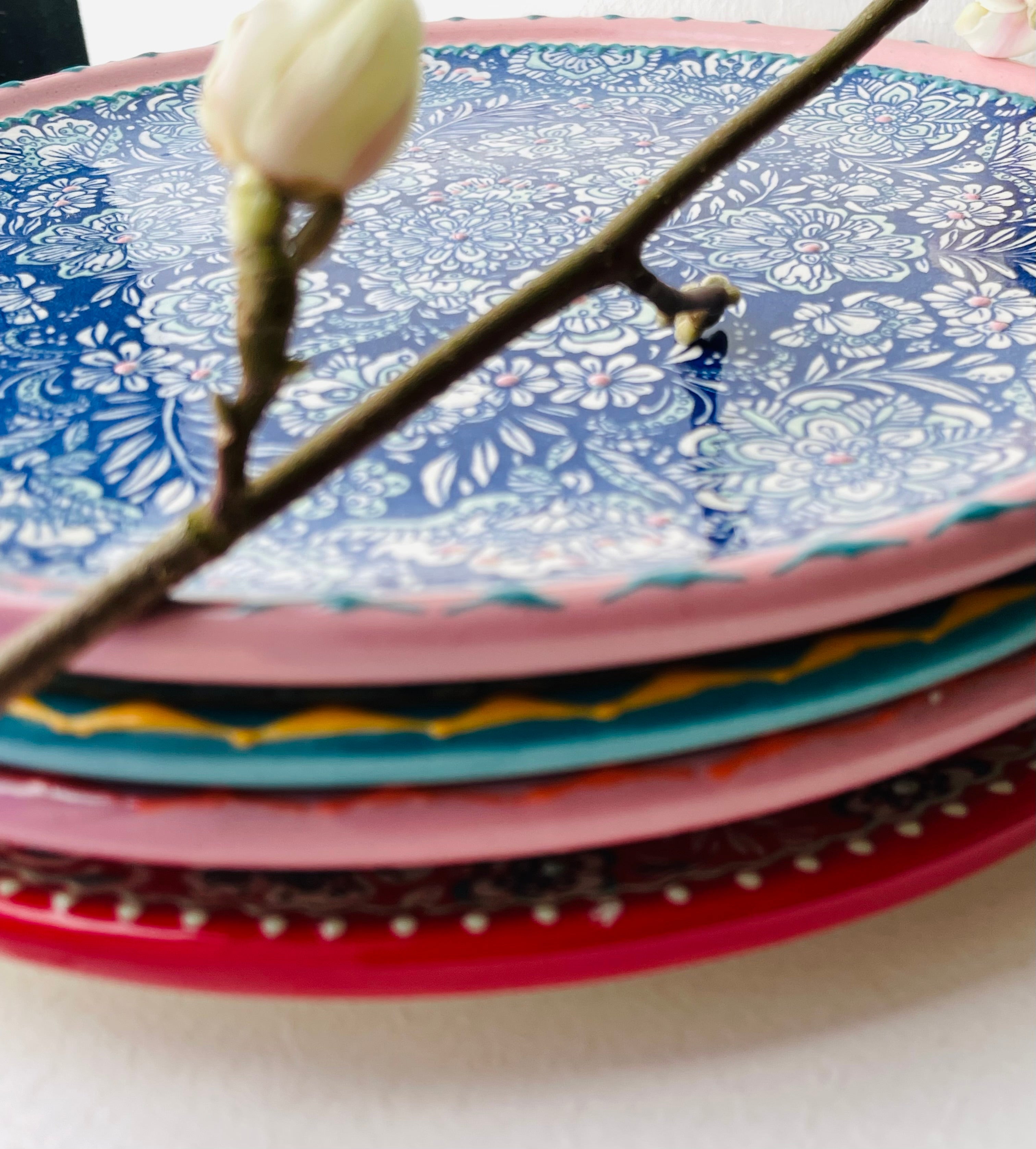 By Spliid Keramik Fad - Florencia Fad Stor Ø31cm i Royal Blue