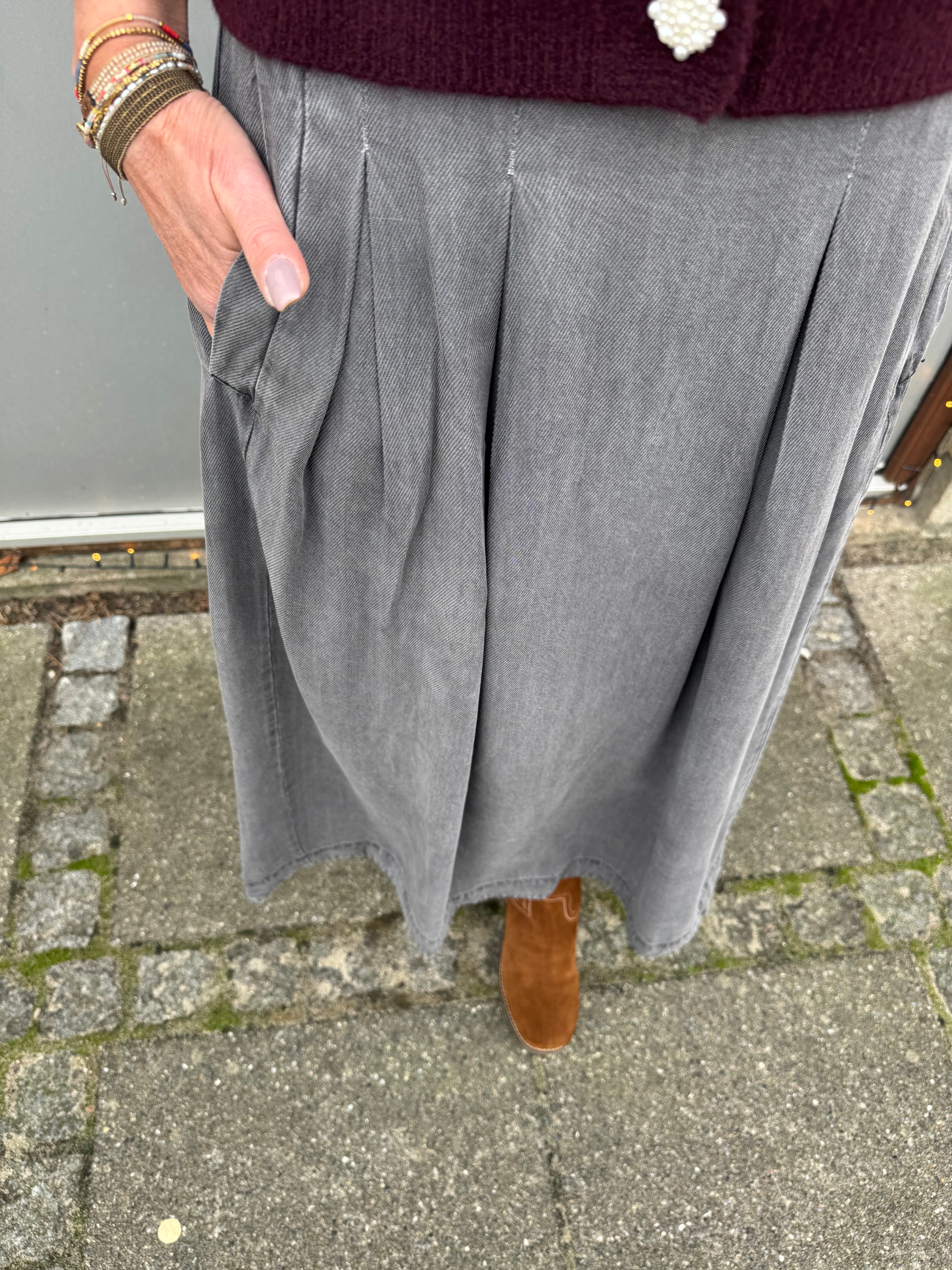 Co´couture Nederdel - AnyaCC Pleat Nederdel i Mid Grey