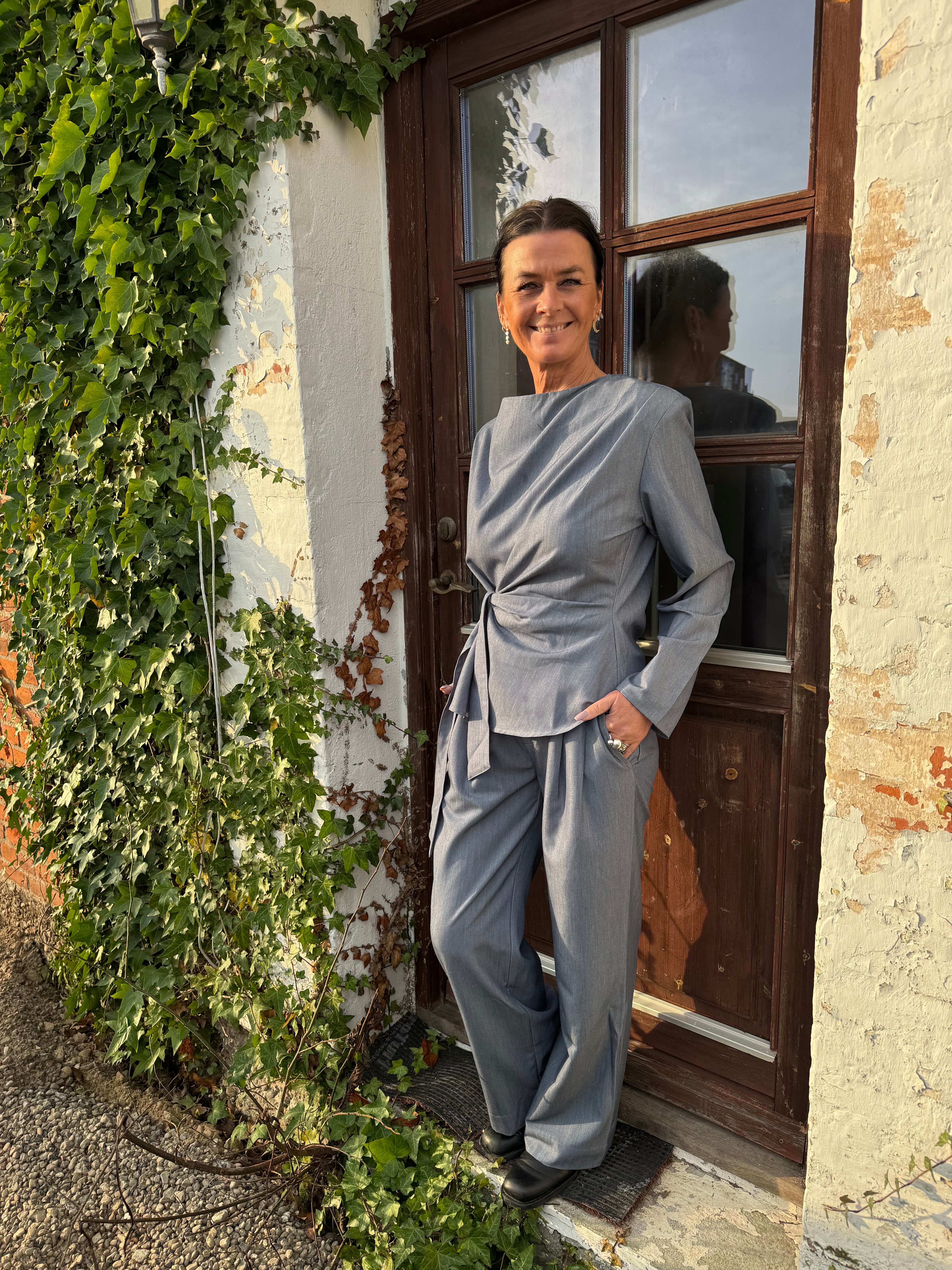 Co´Couture Bukser - TengaCC Logo Bukser i Dusty Blue