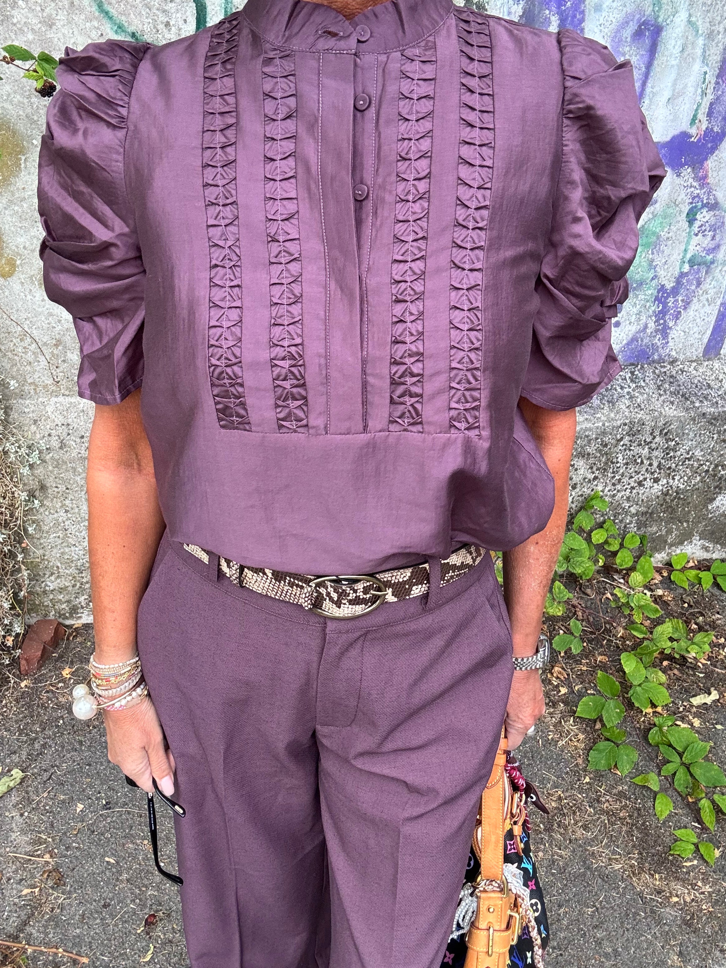 Gossia Bluse - AnnSofiGO Lull Bluse i Plum