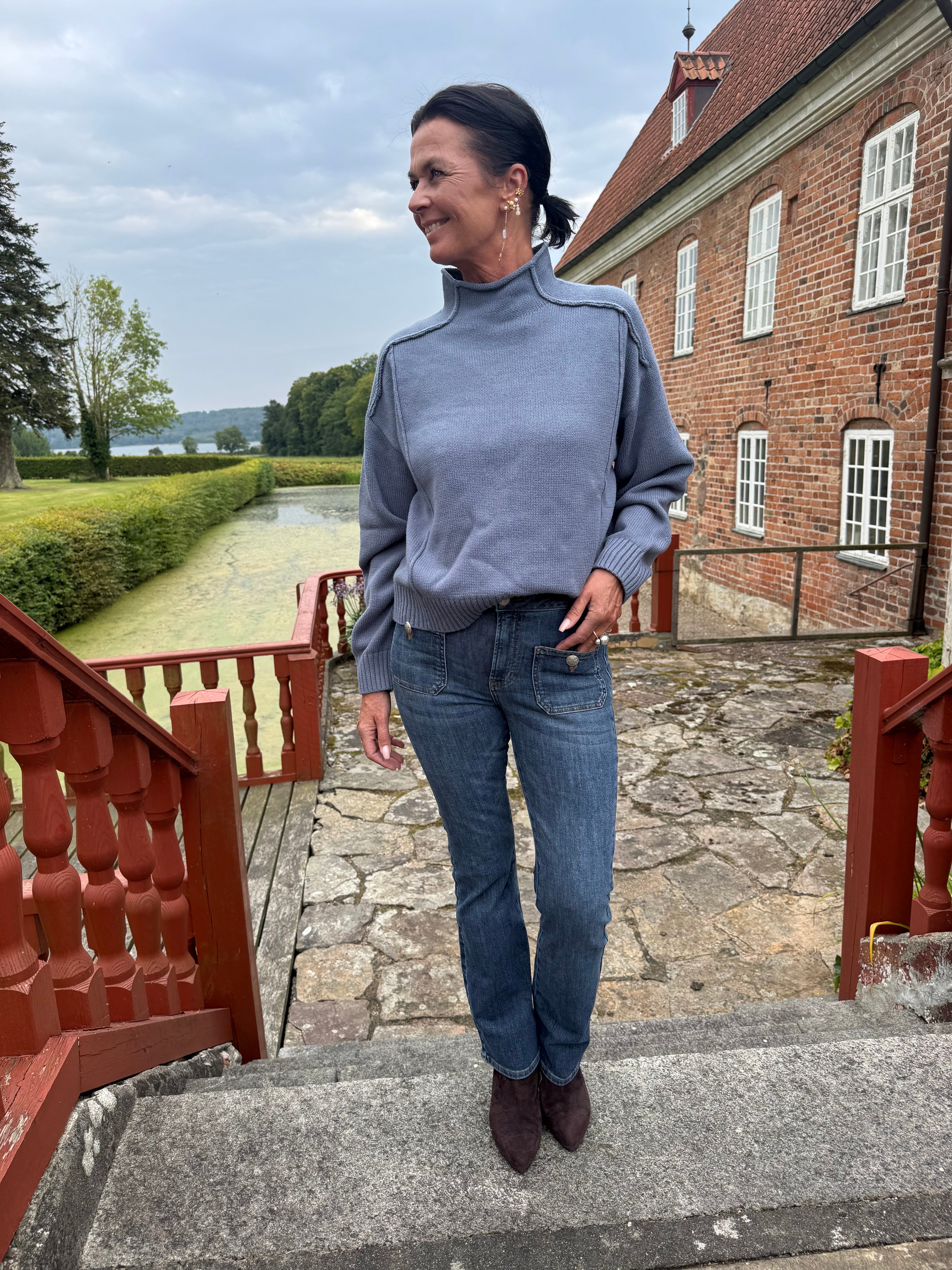Coster Copenhagen Strik - CC Heart Avery Strik i Mid Blue