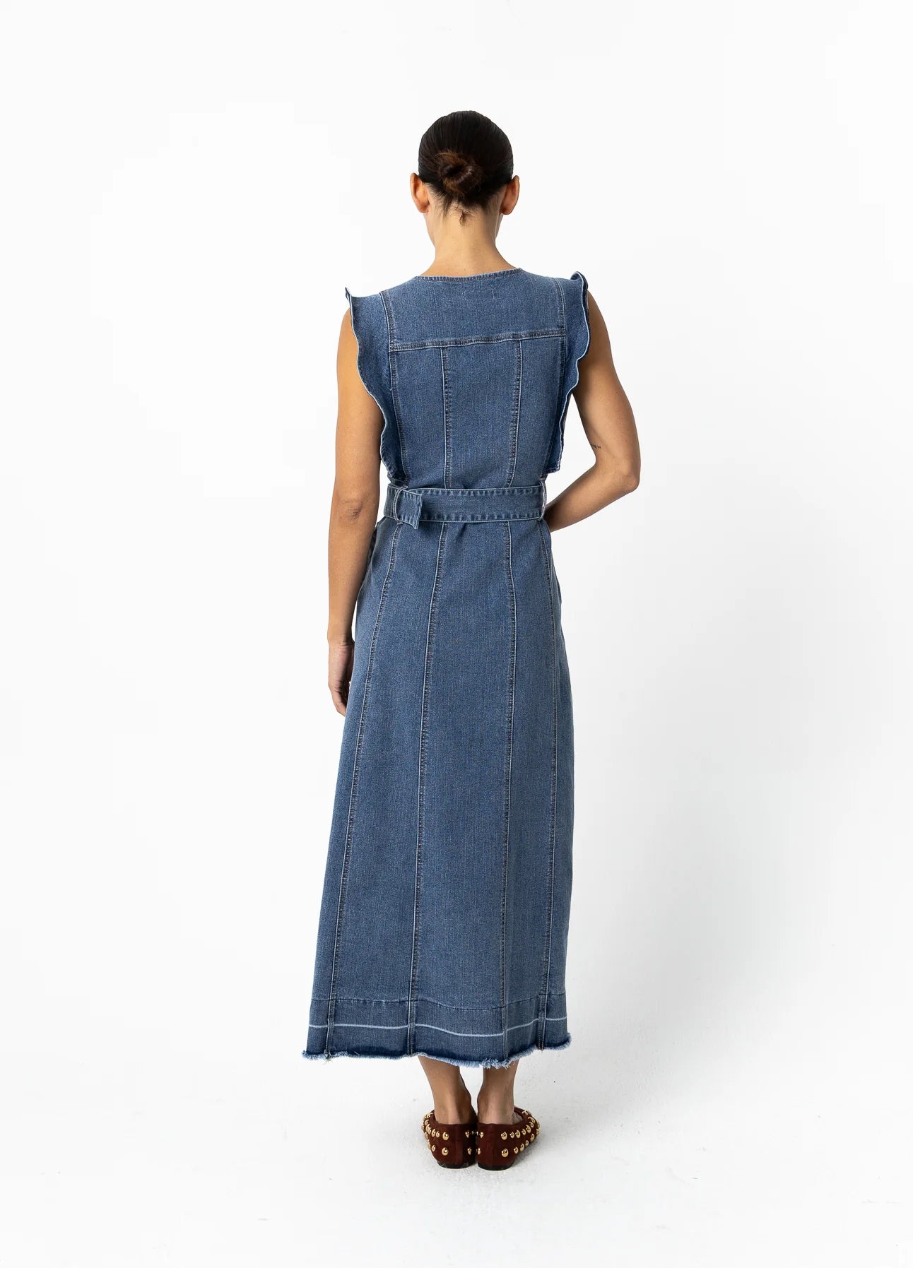 Coster Copenhagen Kjole - Denim Kjole i Light Blue Denim