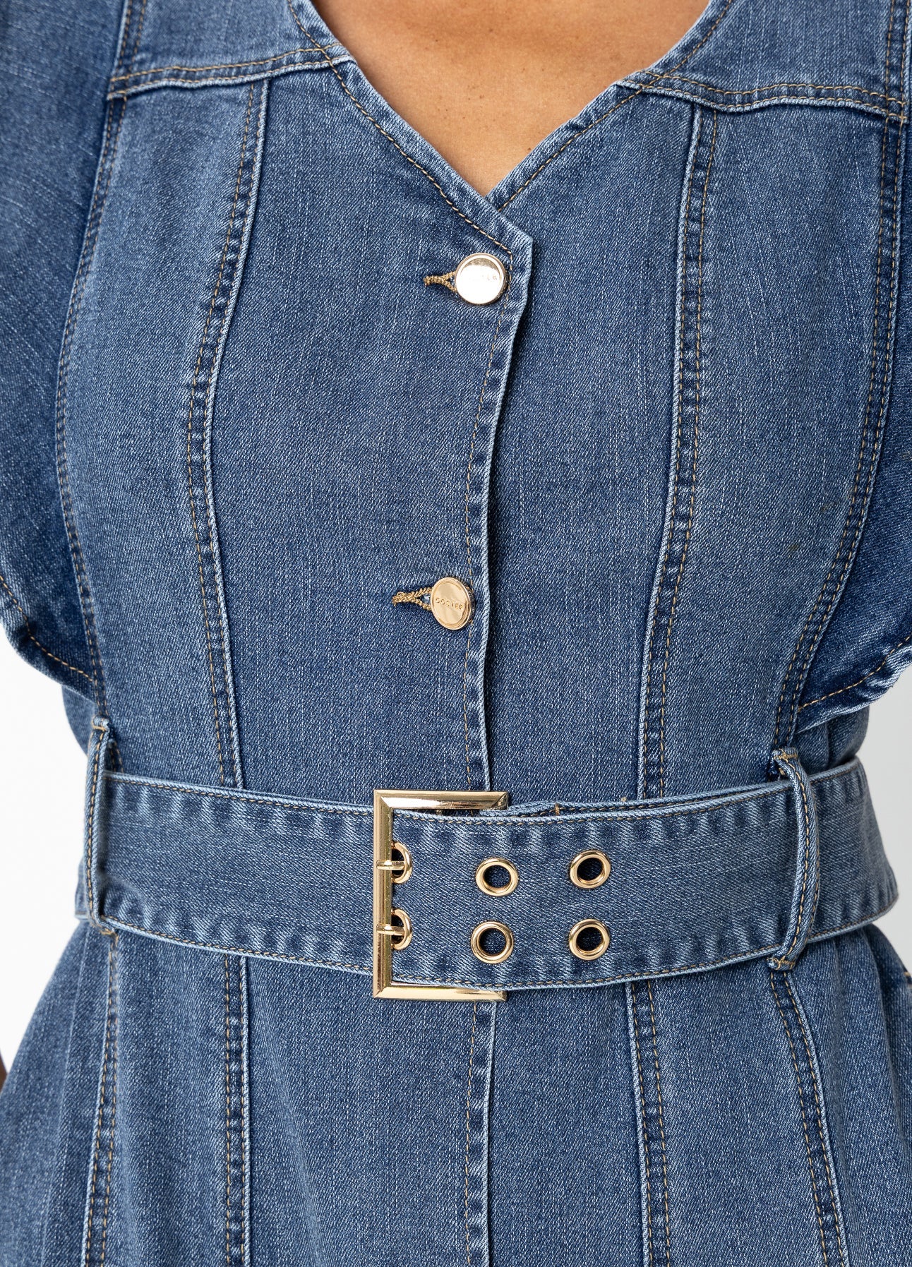 Coster Copenhagen Kjole - Denim Kjole i Light Blue Denim