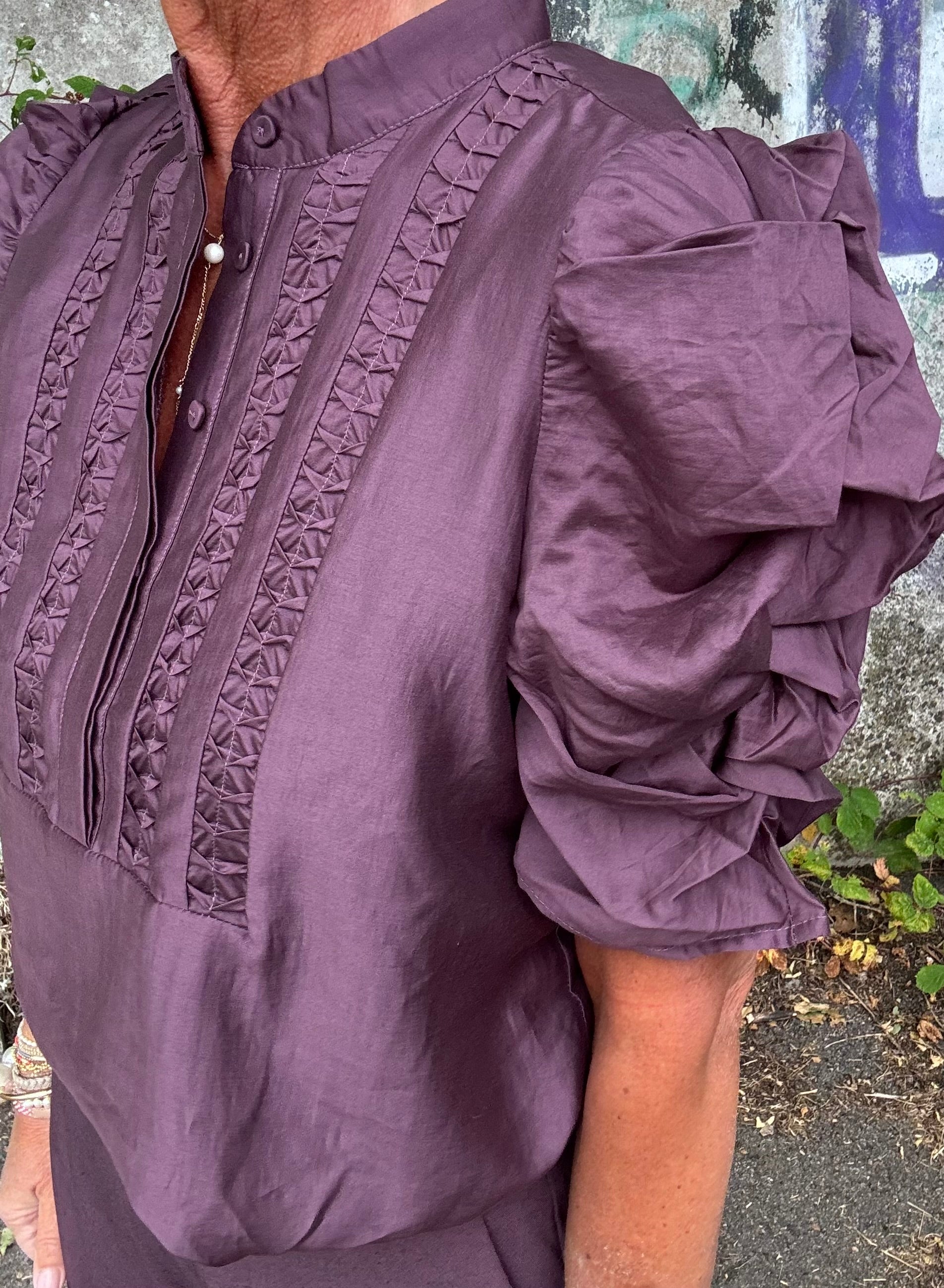 Gossia Bluse - AnnSofiGO Lull Bluse i Plum
