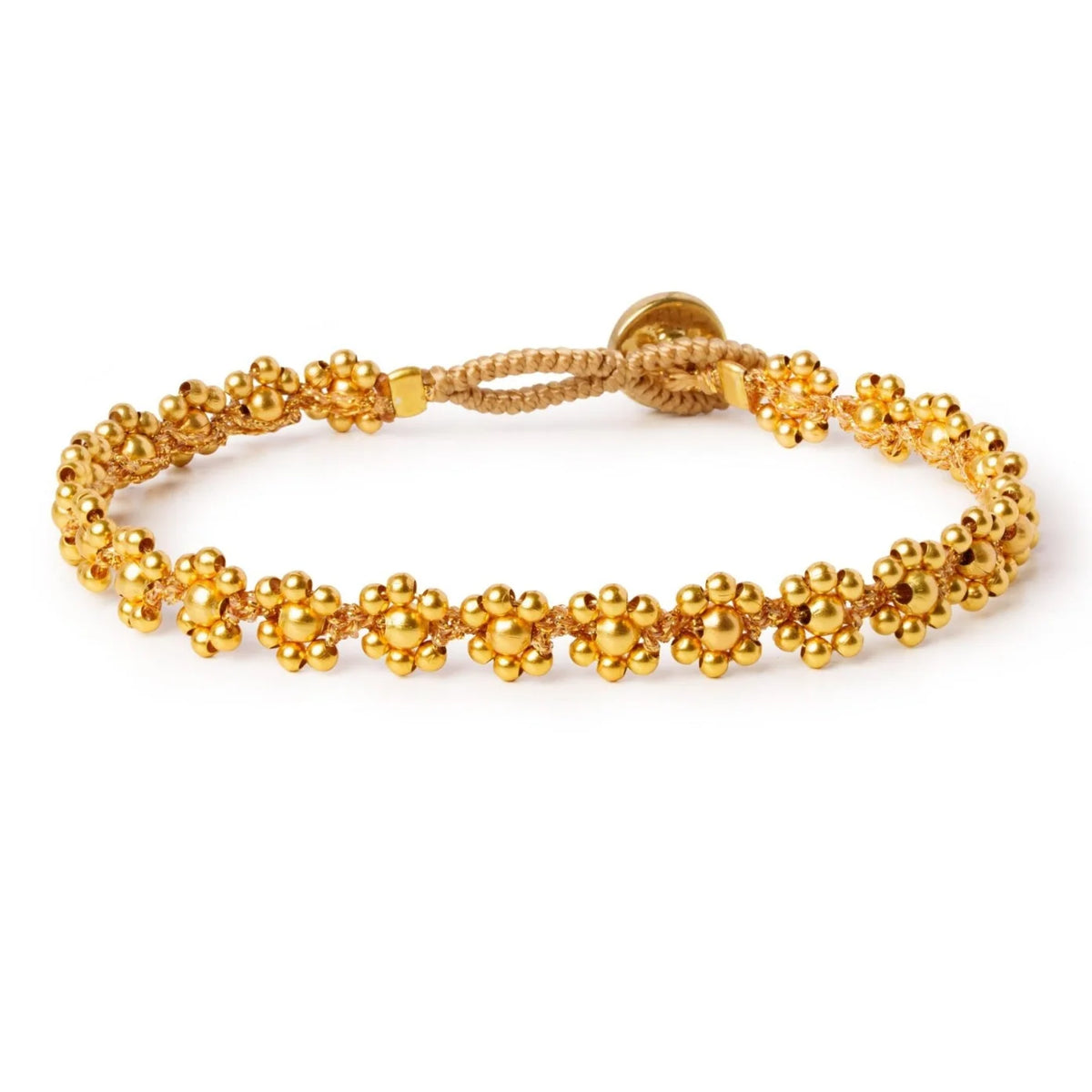 IBU Jewels Armbånd - DQ Cap Flower Mesh Armbånd Guld Belagt