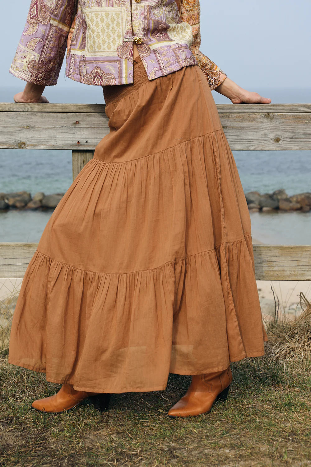 Lollys Laundry Nederdel - DiamondLL Maxi Nederdel i Camel